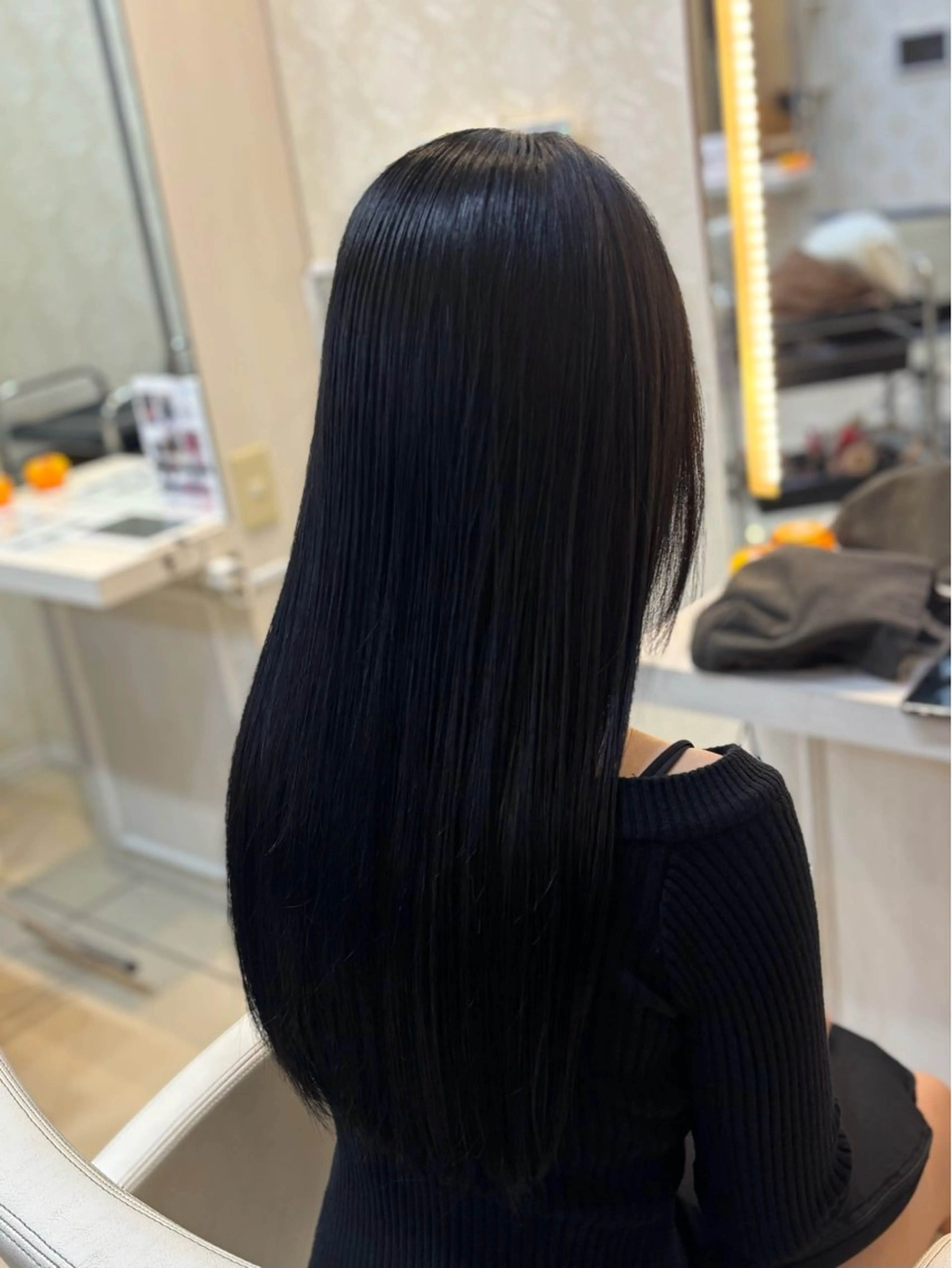 ロング ヘアカラー トリートメント はらだ すずのヘアスタイル