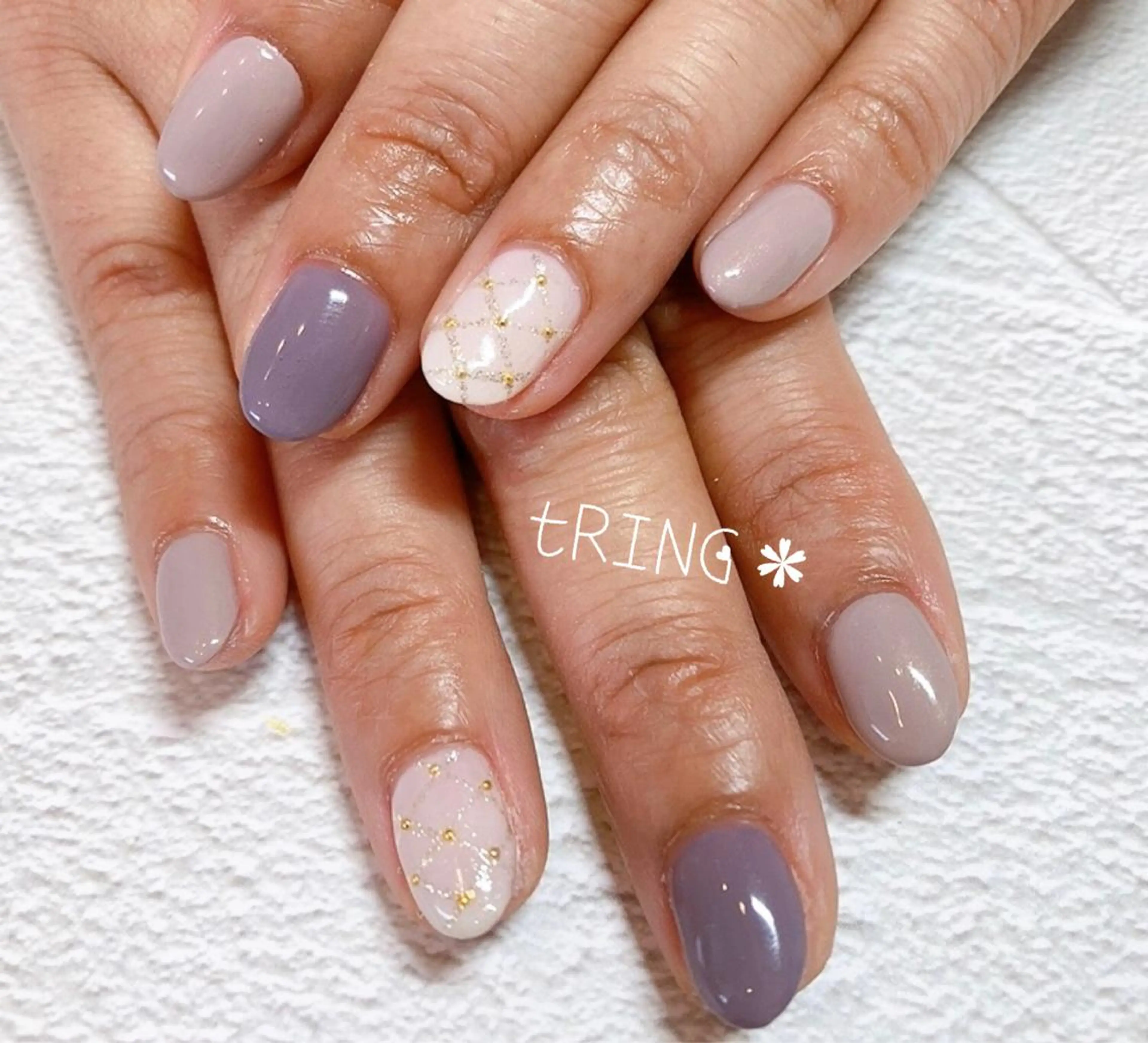 ネイル ハンドネイル tRING＊ しいの木台のネイルデザイン