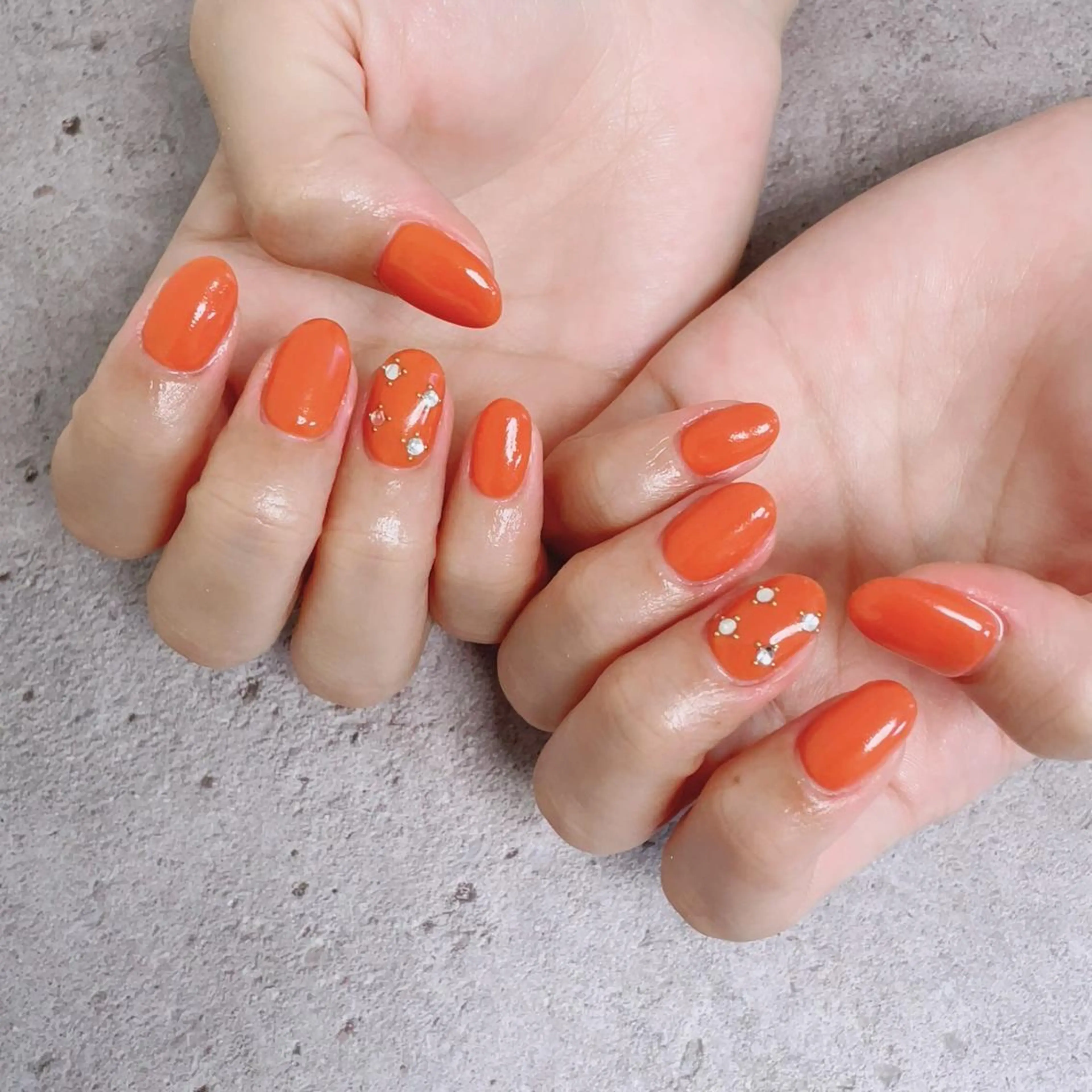 ネイル ストーンネイル ハンドネイル 🤎Yun nail salon🤎のネイルデザイン