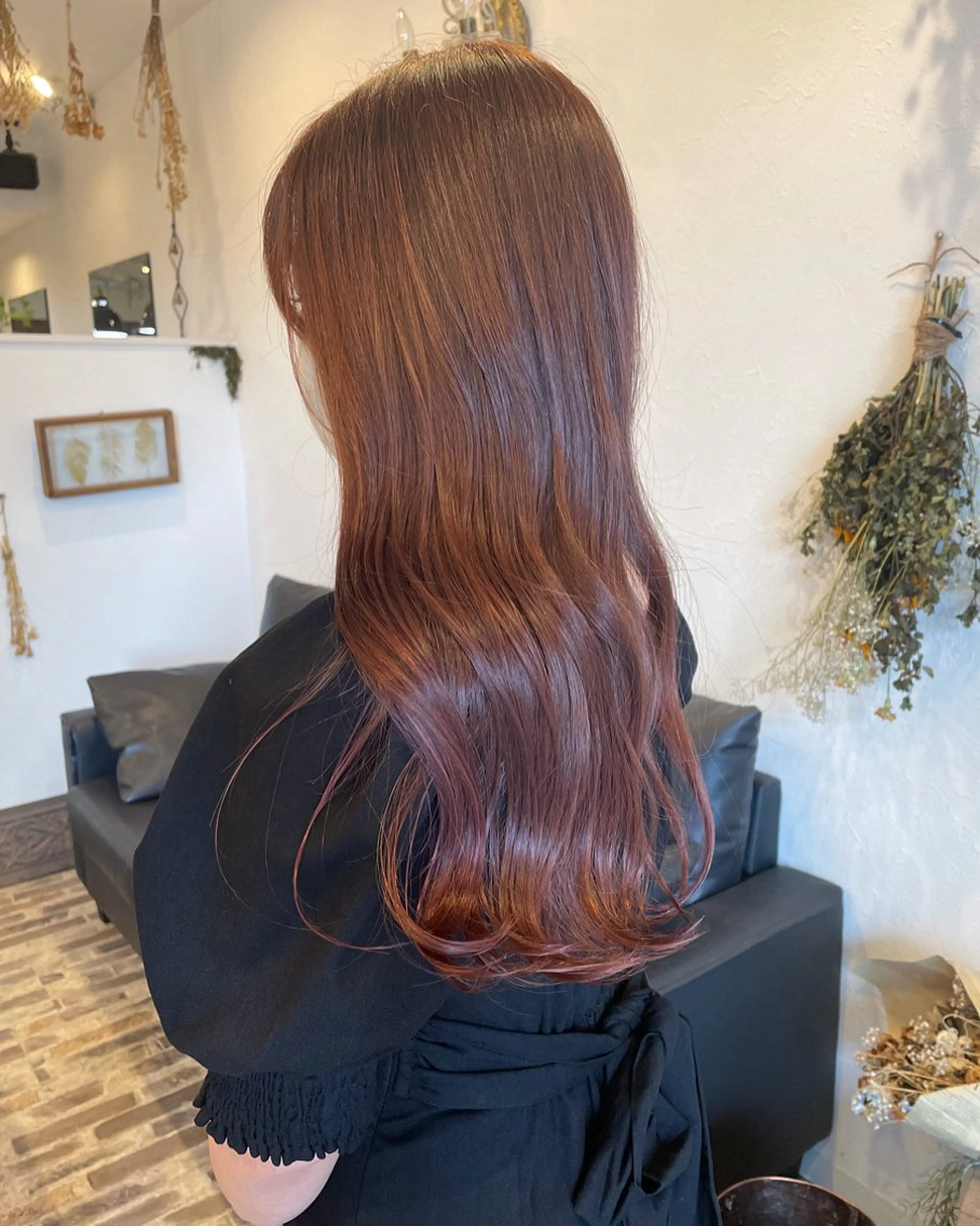 ロング カラー オレンジ ピンクカラー ヘアカラー m ā l o.🌷 サカモトマイコのヘアスタイル