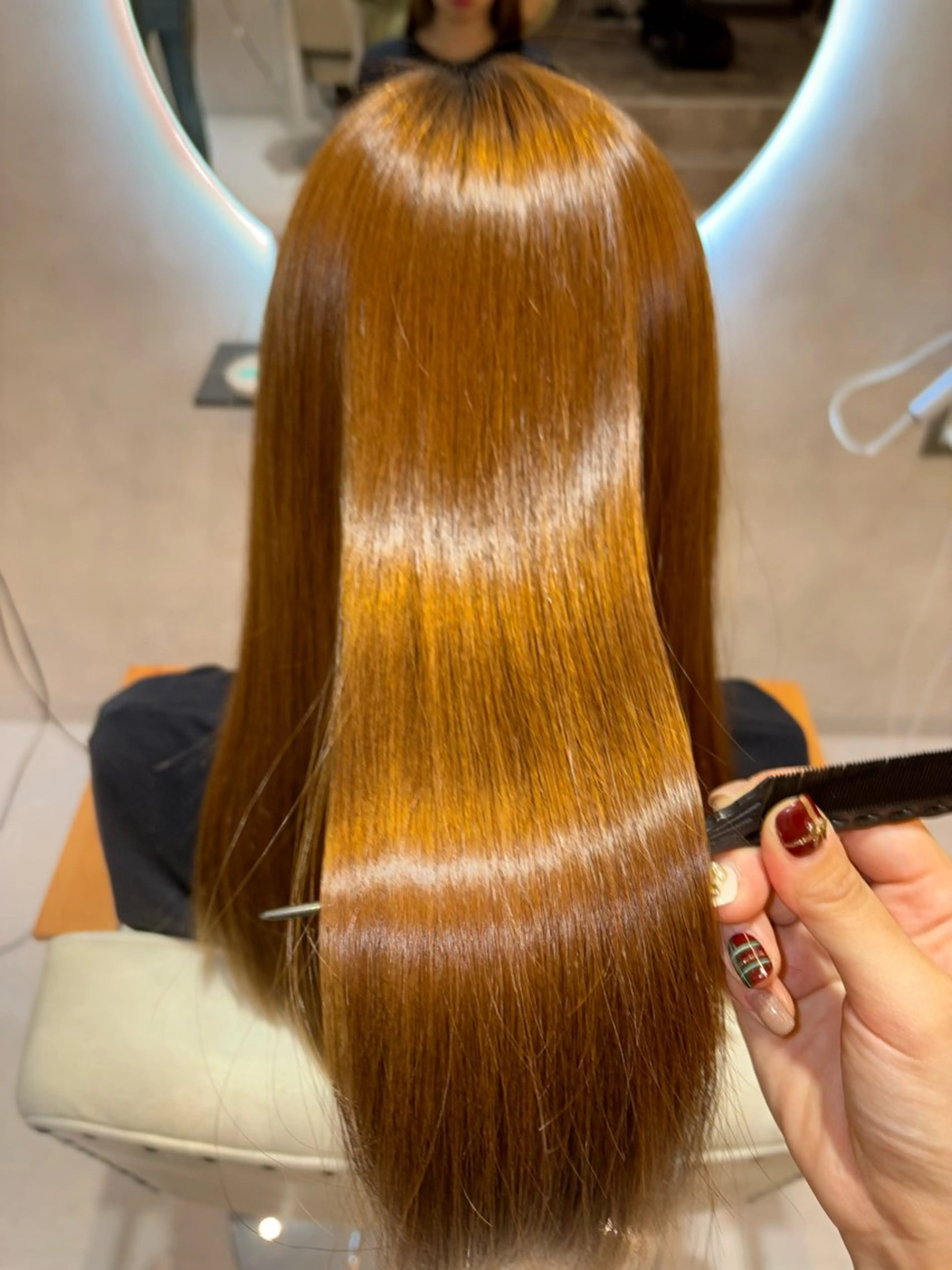 ロング カラー パーマ ベージュカラー ケアカラー 透明感カラー グレージュ オリーブベージュ カット 縮毛矯正 トリートメント enu hair所属・ショートモデル募集 エクステ専門店まりこのその他イメージ