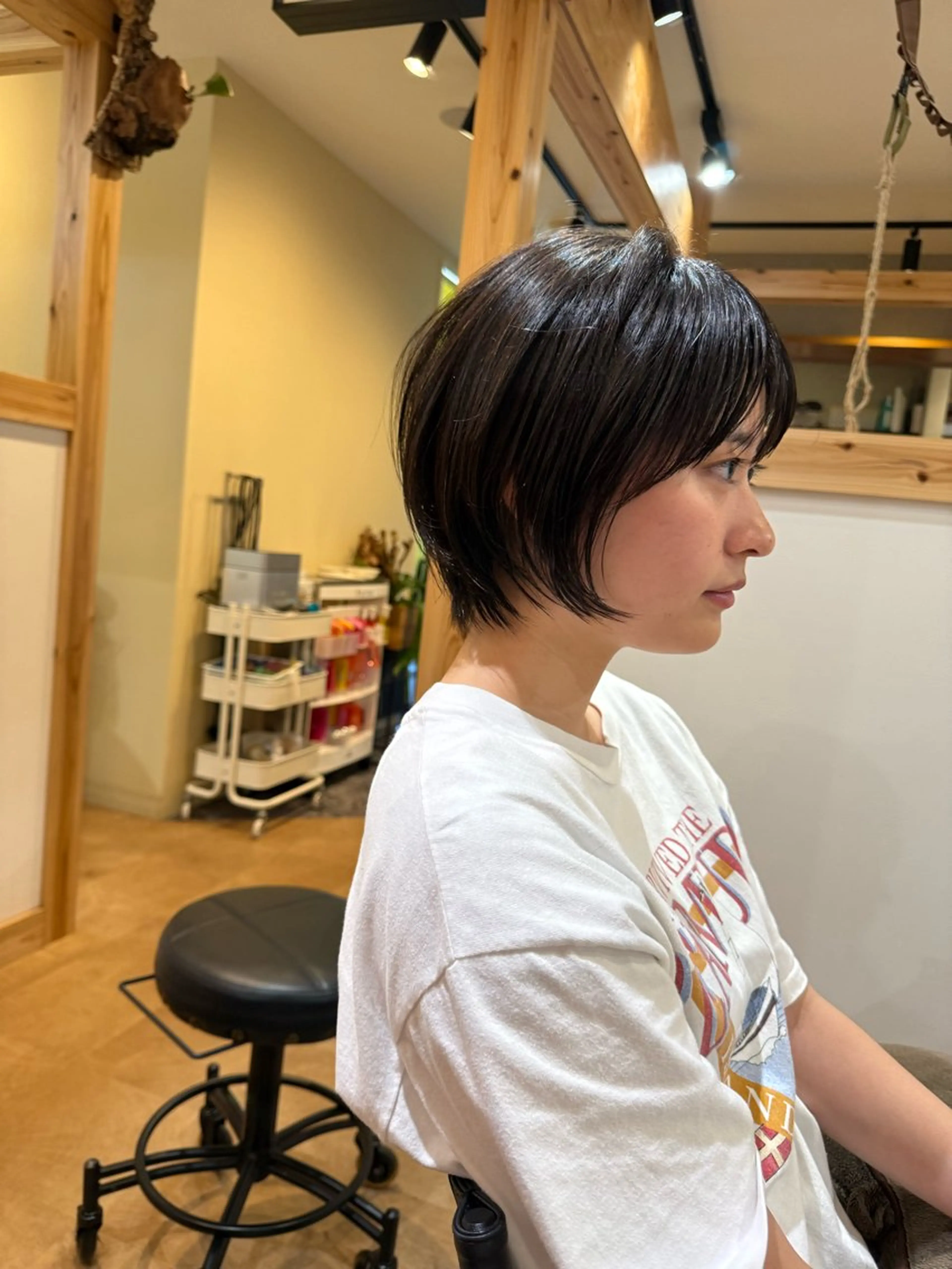 ショート ショートヘア カット パーマ 山口里莉 /パーマモデル募集のヘアスタイル