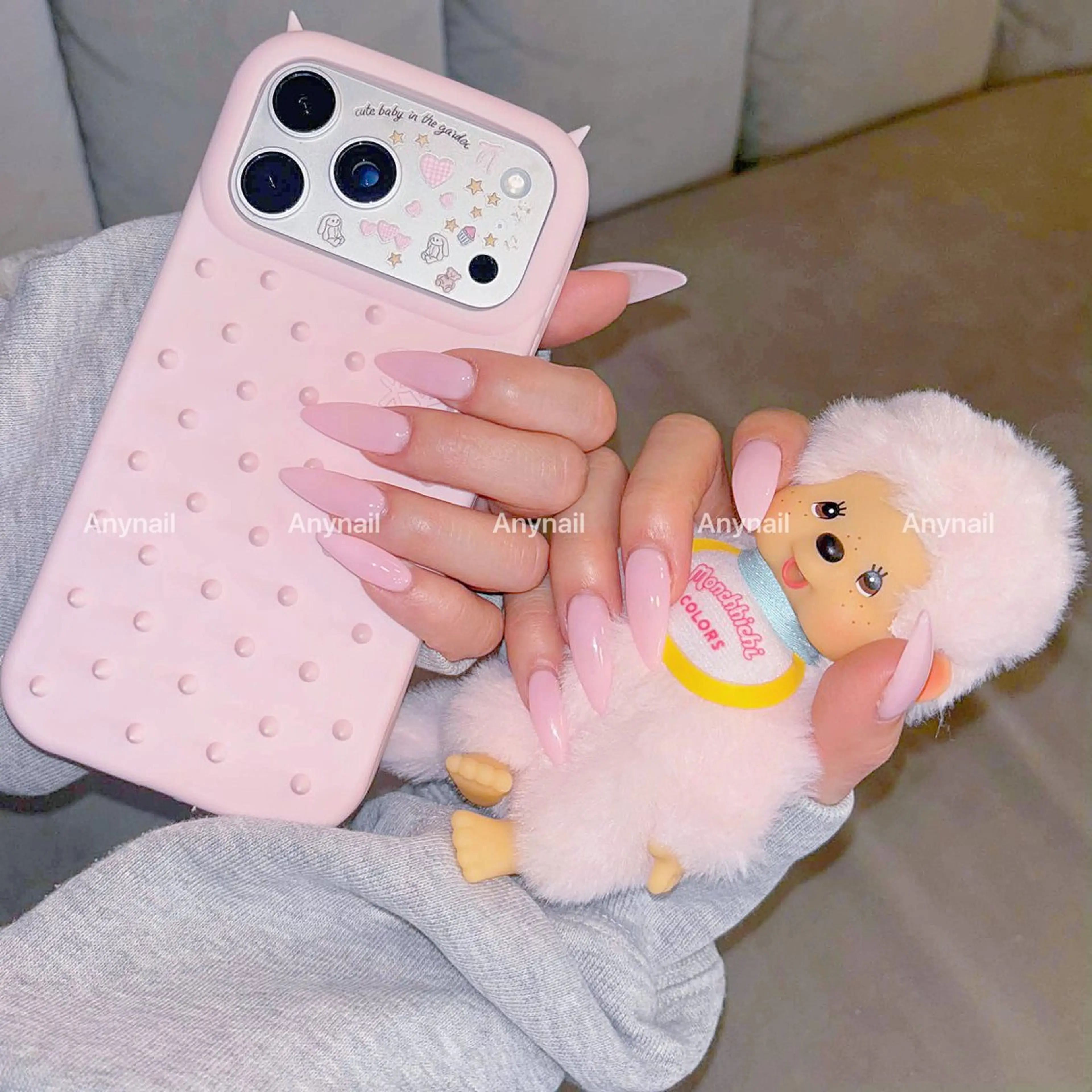 ネイル チークネイル 長さ出し フレンチネイル ジェルネイル 韓国ネイル ハンドネイル Any nail新大久保店のネイルデザイン