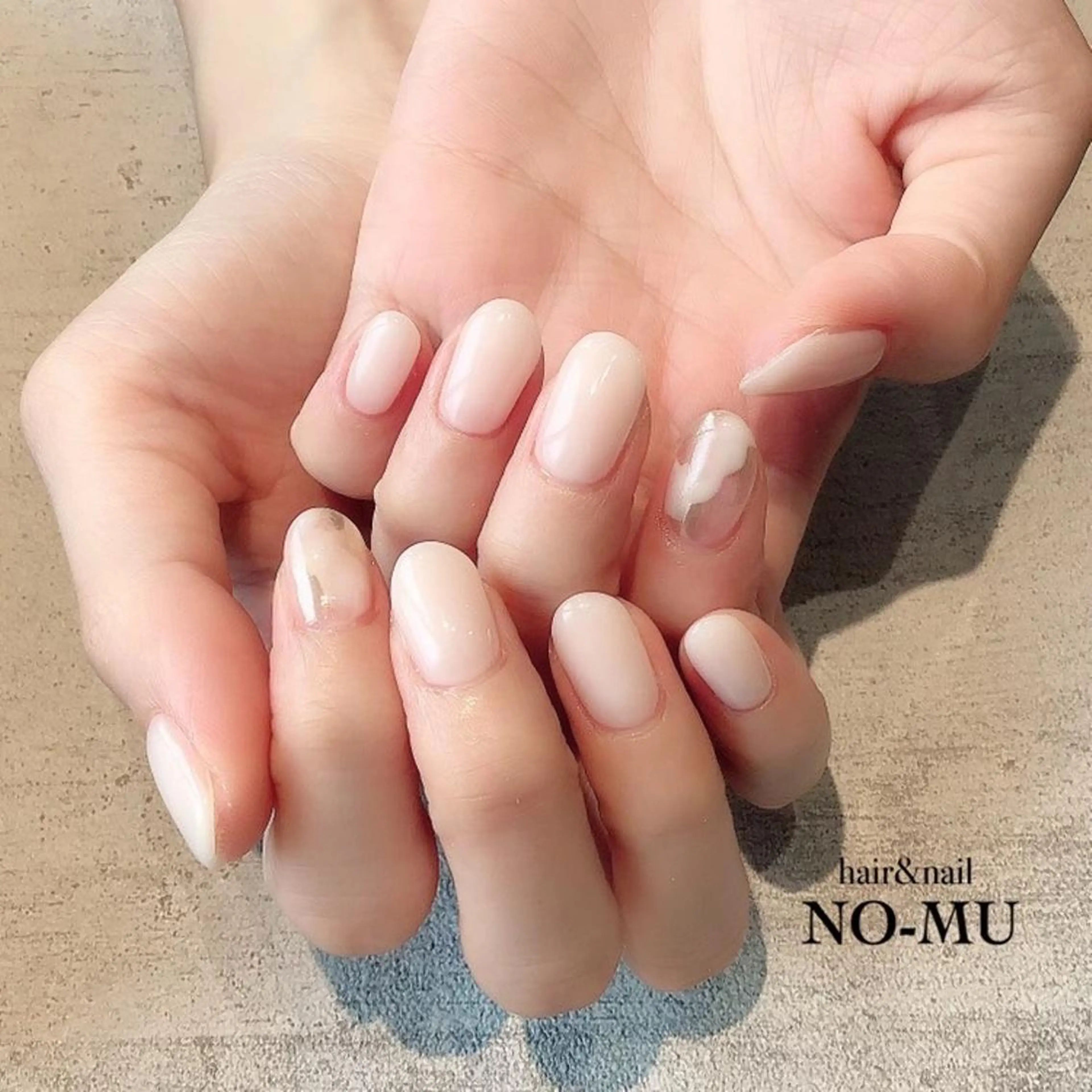 ネイル アートネイル ニュアンスネイル ハンドネイル hair＆nail NO-MU所属・hair＆nail NO-MUのネイルデザイン