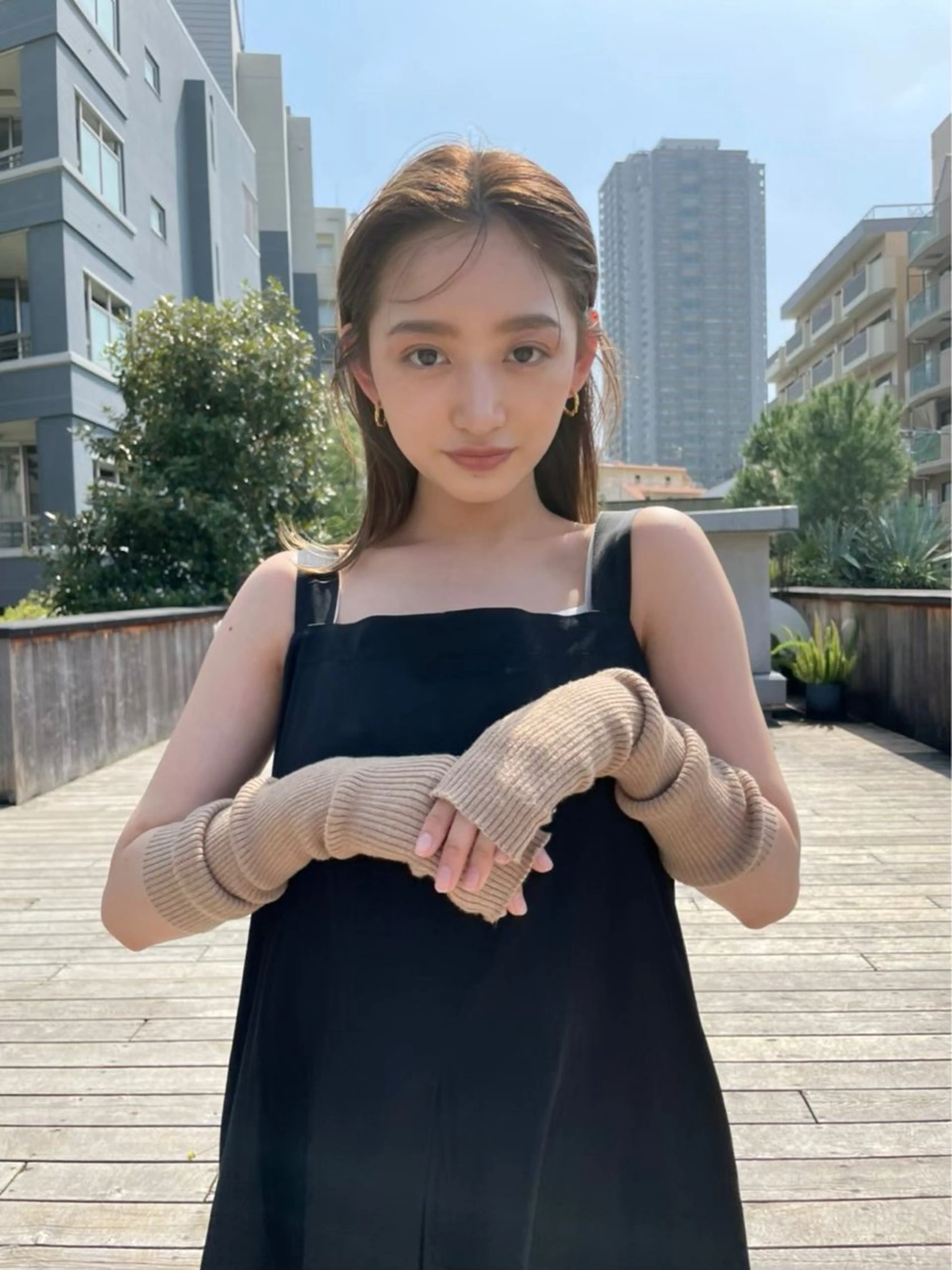 ミディアム カラー ベージュカラー ブリーチ ケアブリーチ 透明感カラー ダブルカラー カット SALT WATER所属・🫐 𝐌𝐚𝐨 🫐似合わせcutのヘアスタイル