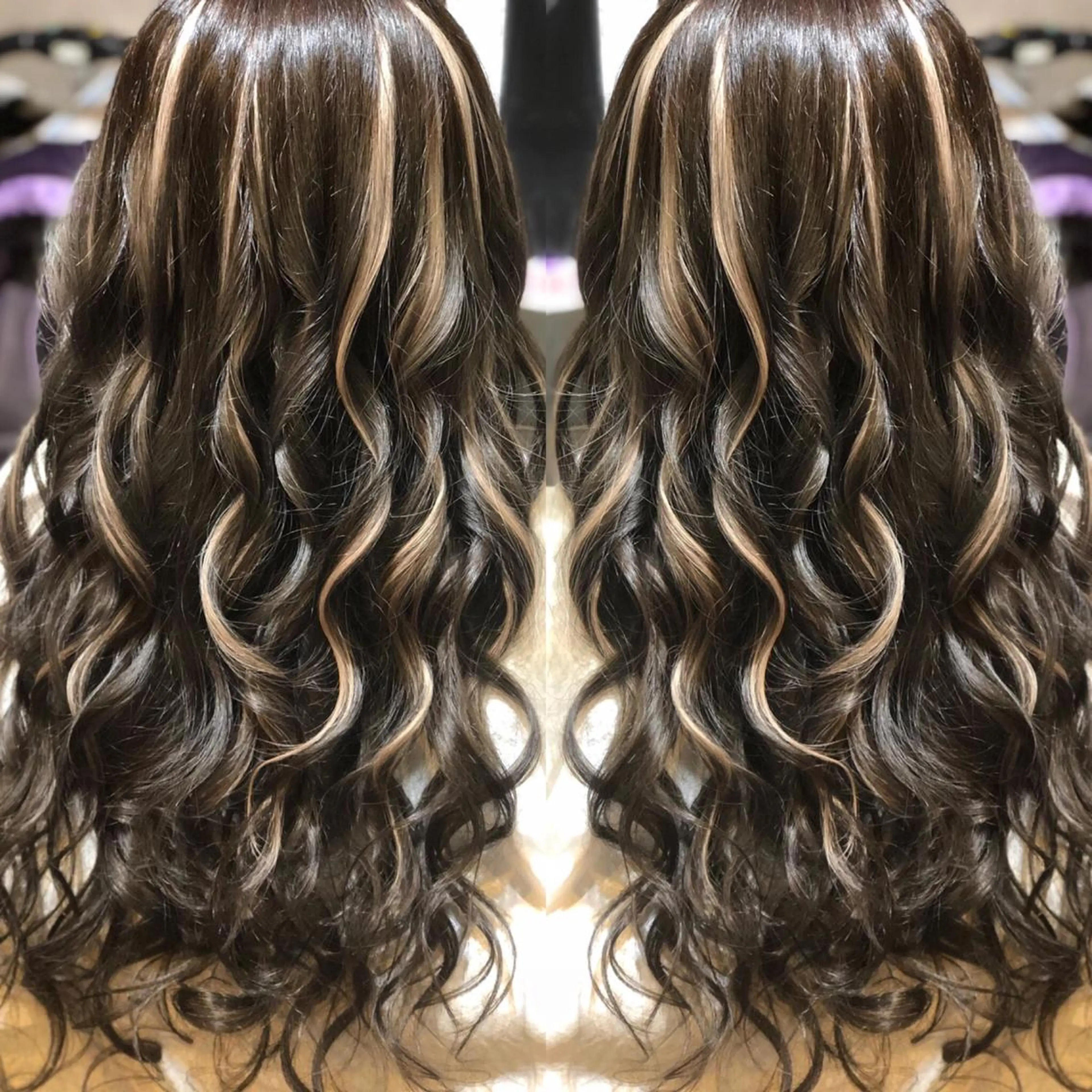 ロング ヘアカラー トリートメント BuzZ所属・西村 雄二/エクステのヘアスタイル