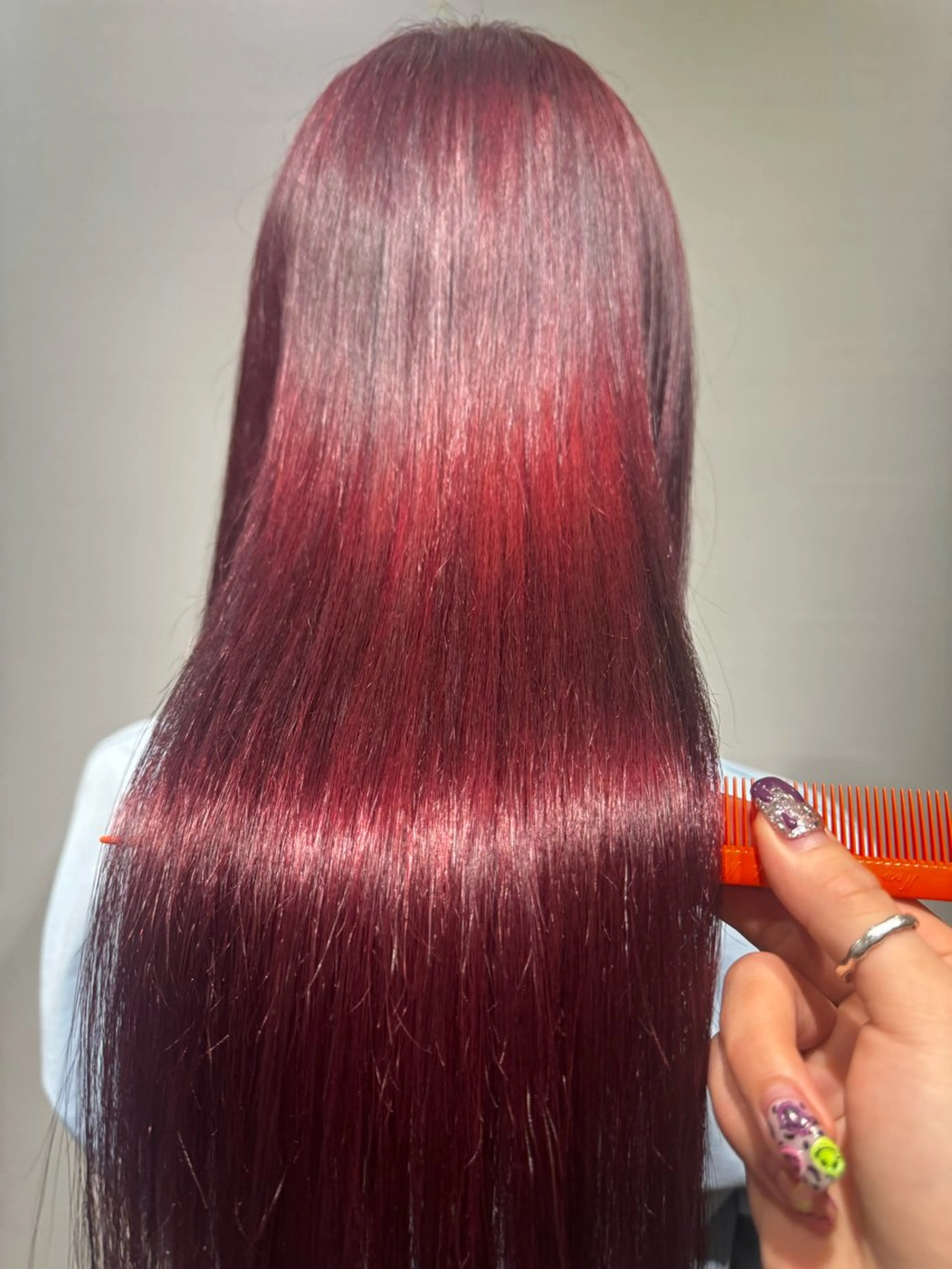 ロング カラー ブリーチ カット ヘアカラー トリートメント beaute錦糸町 🦖⋆͛yuka💚のヘアスタイル