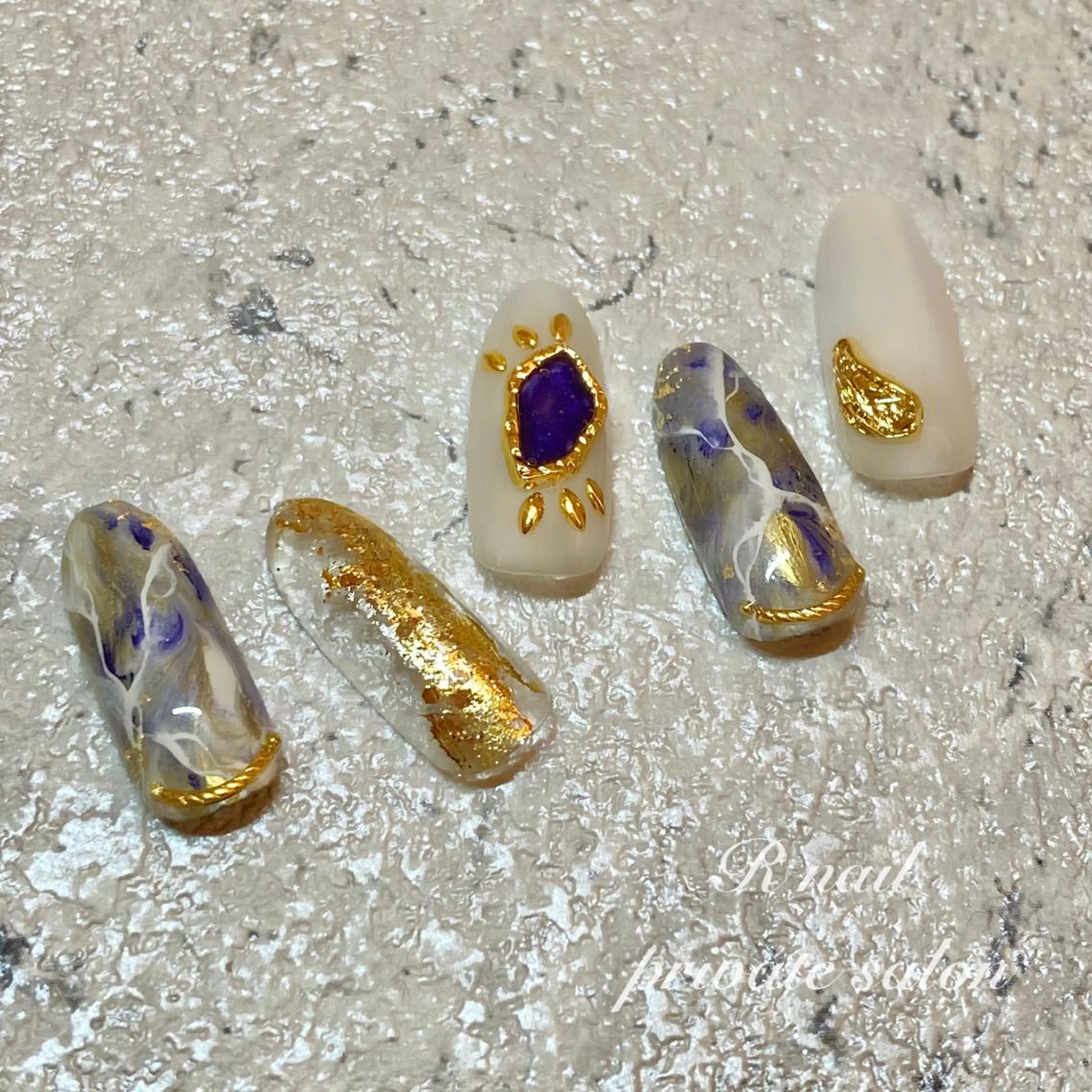 ネイル 大理石ネイル(マーブル) R nailのネイルデザイン