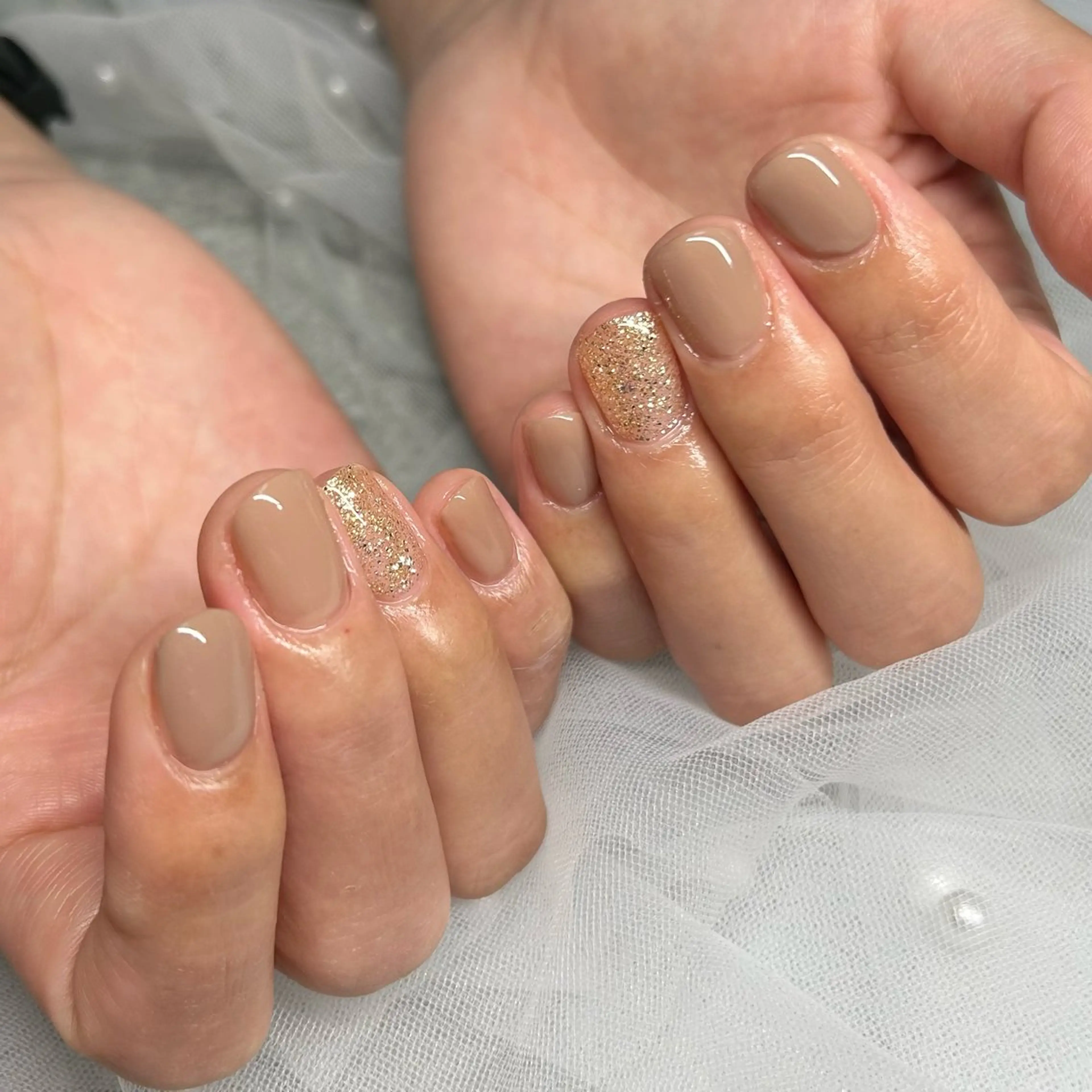 ネイル ワンカラーネイル ハンドネイル ten nail salon　かえでのネイルデザイン
