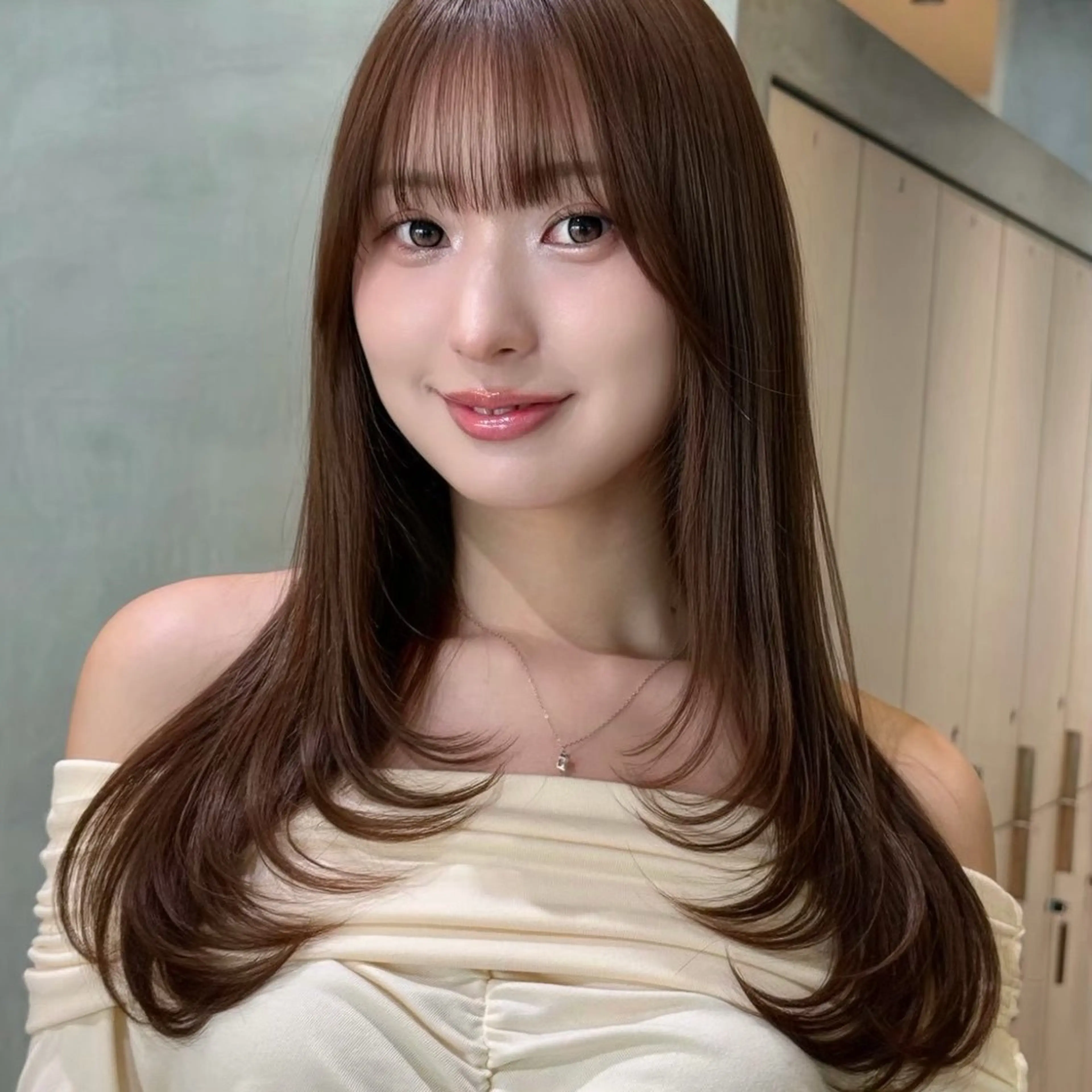 ロング ボブ/レイヤー/ 縮毛矯正/ 渡邊莉玖のヘアスタイル