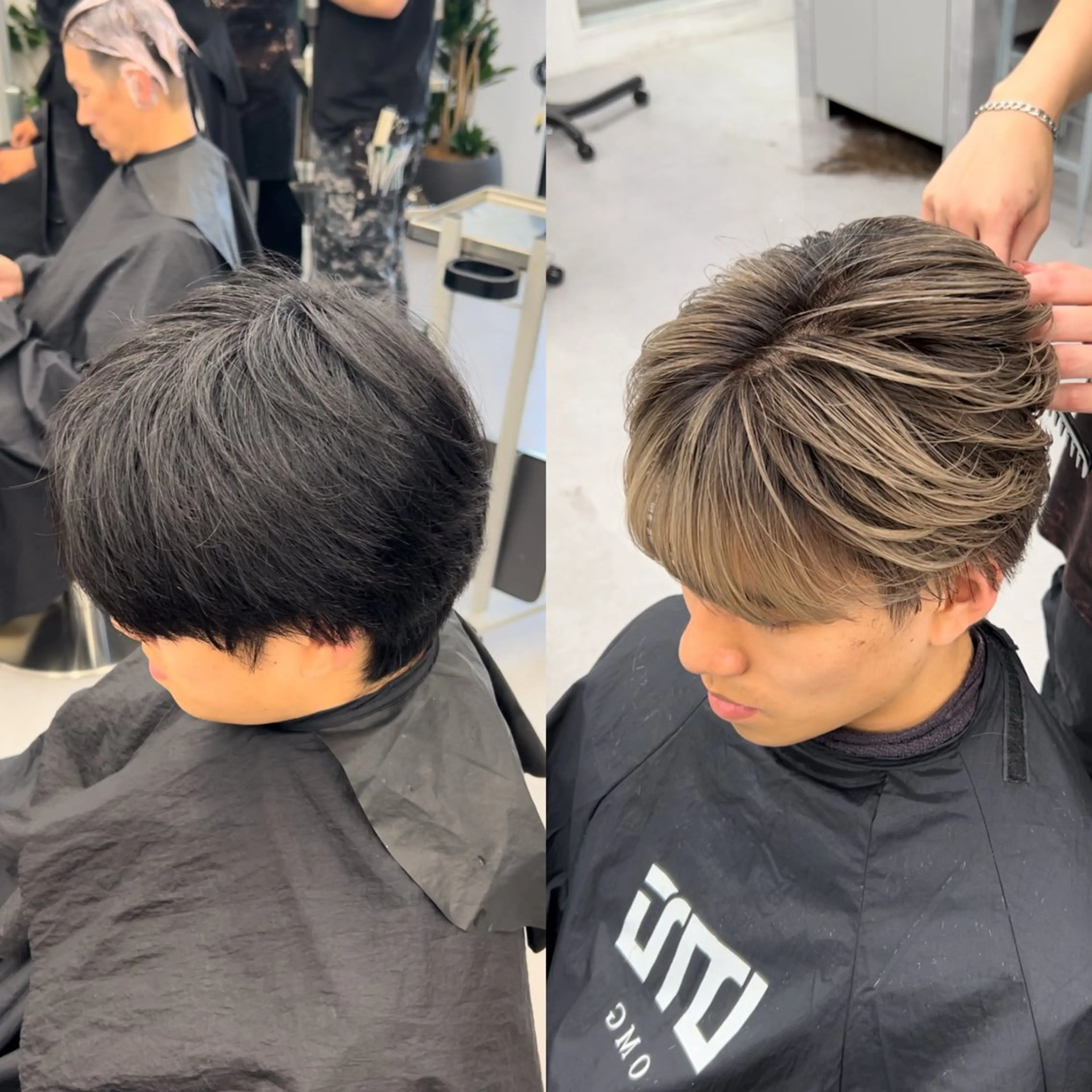 ミディアム カラー メンズ メンズバレイヤージュ 🔥メンズカット🔥のヘアスタイル