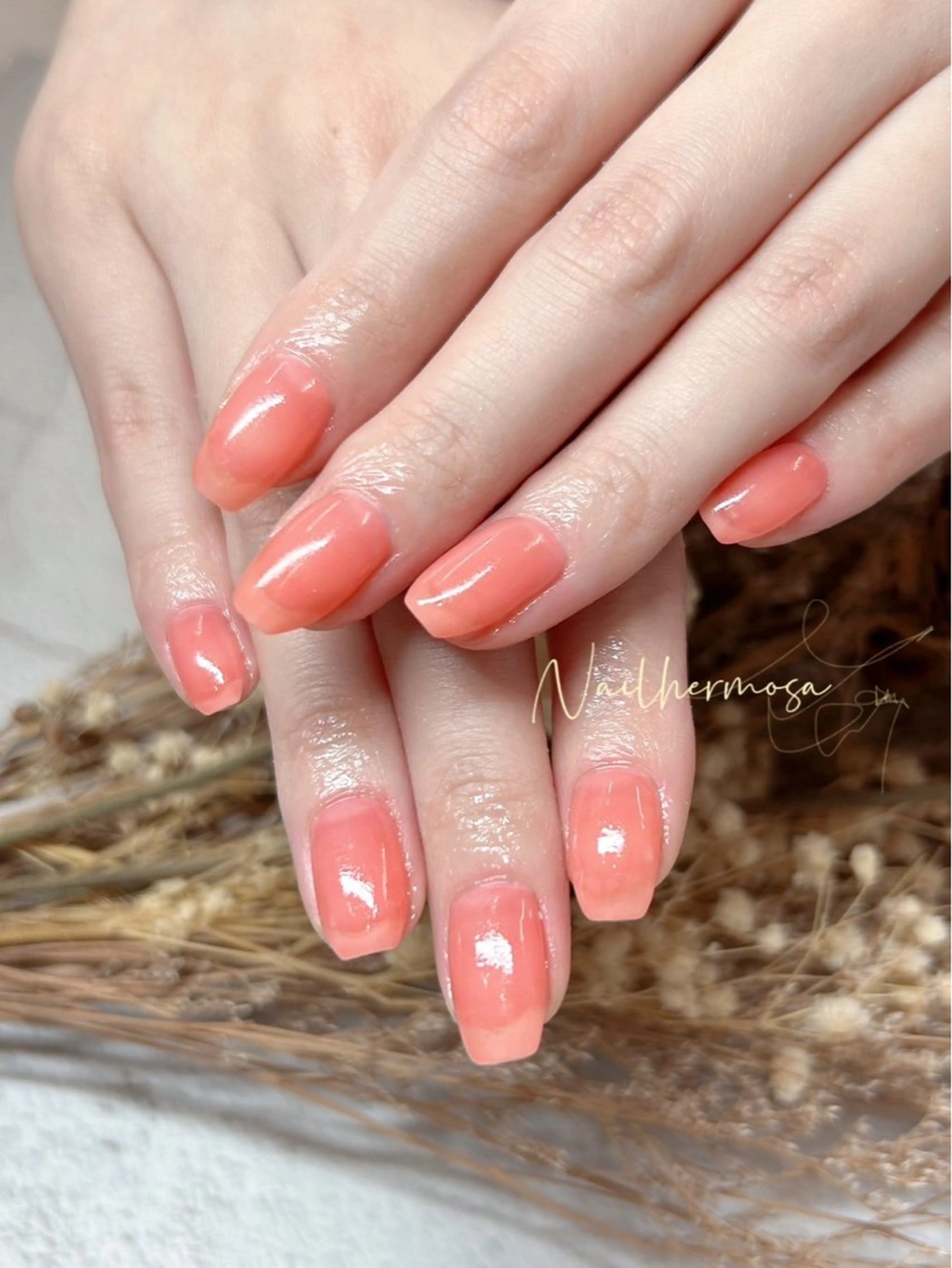 ネイル 長さ出し フラッシュネイル フットネイル ジェルネイル マグネットネイル ハンドネイル エルモサ YURIKAのネイルデザイン