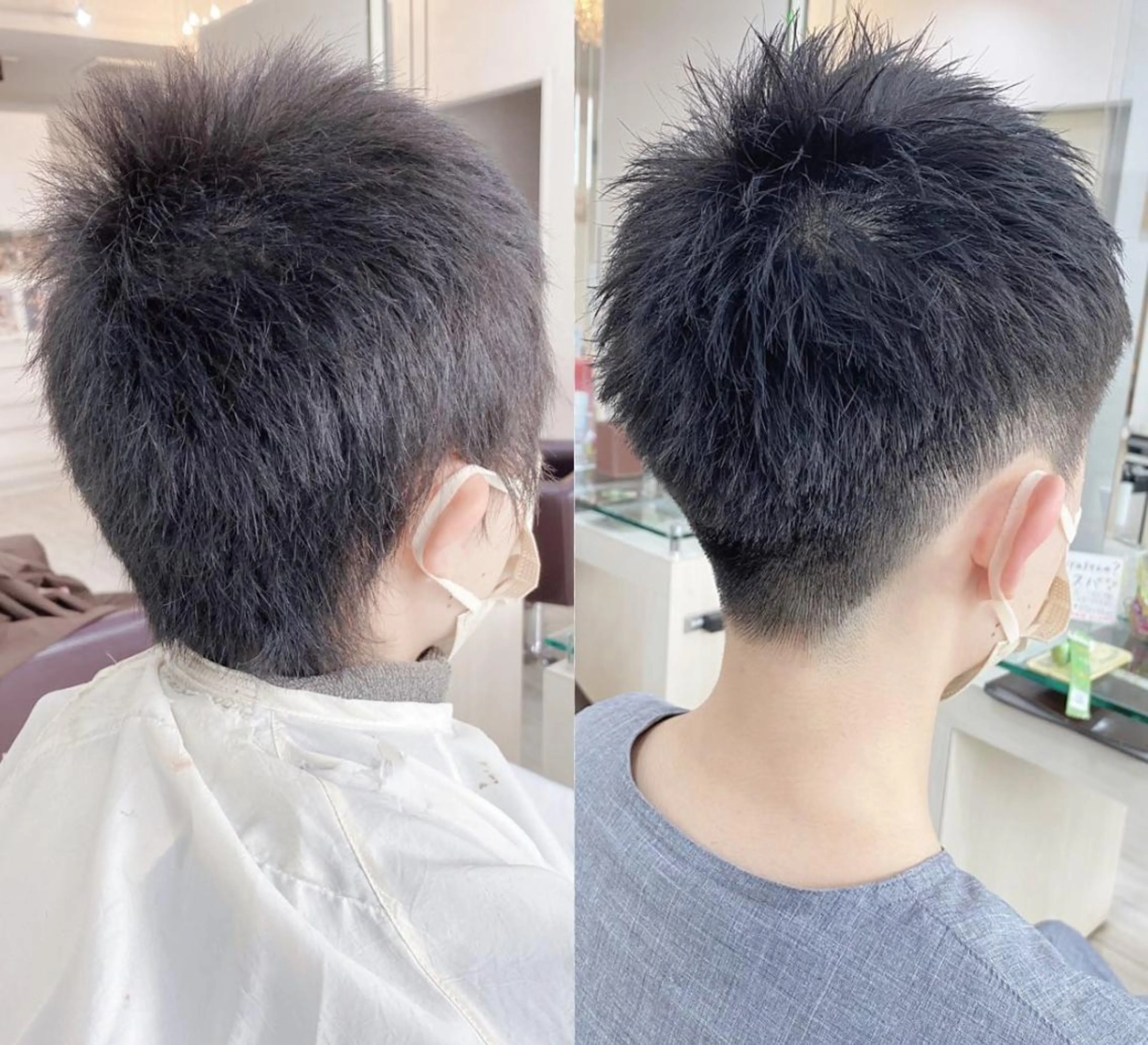 ショート カラー ショートボブ ハンサムショート ボブ くびれヘア くせ毛 favorite b Charmeのヘアスタイル