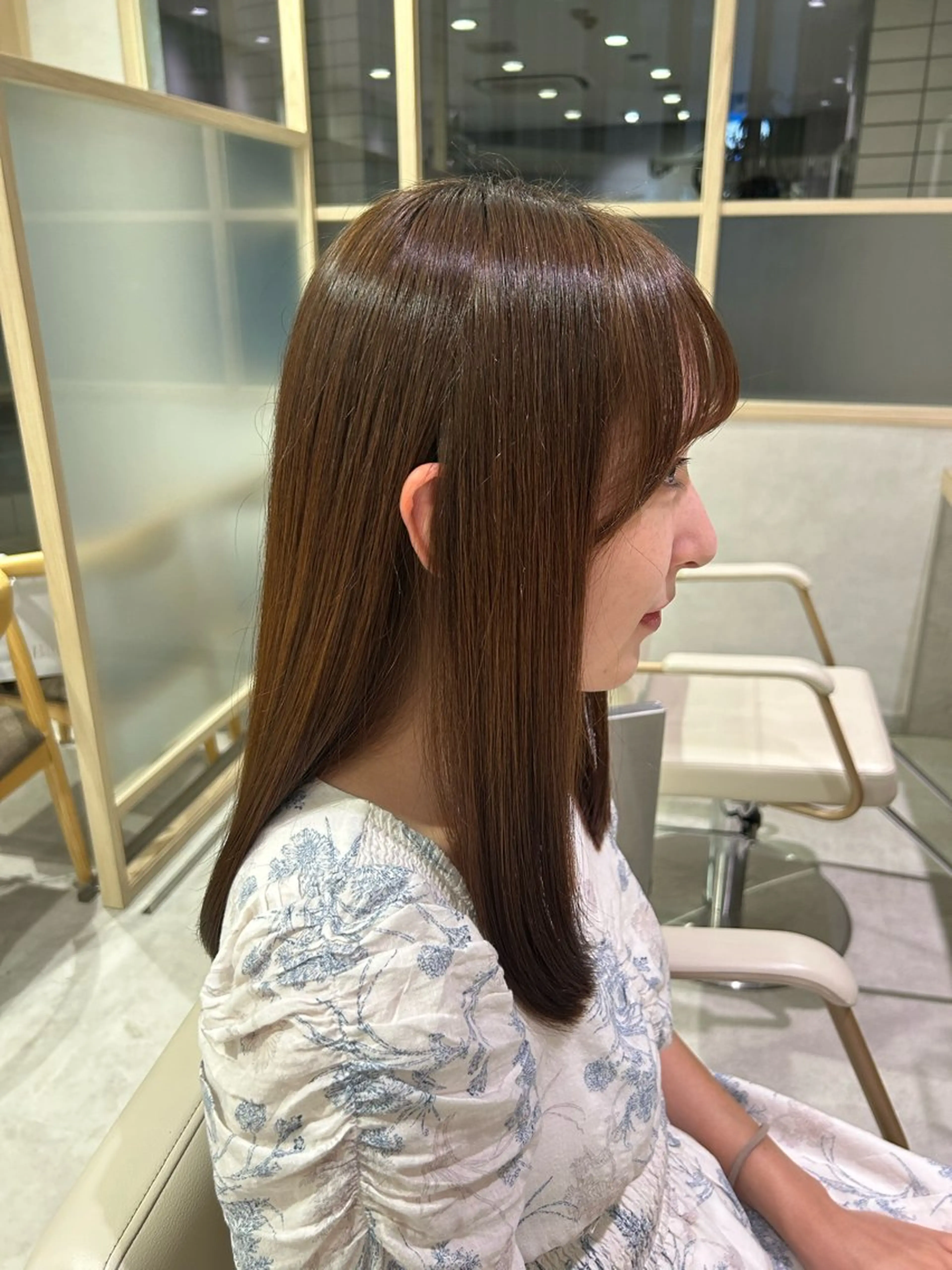 セミロング カット 縮毛矯正 大谷 優馬のヘアスタイル