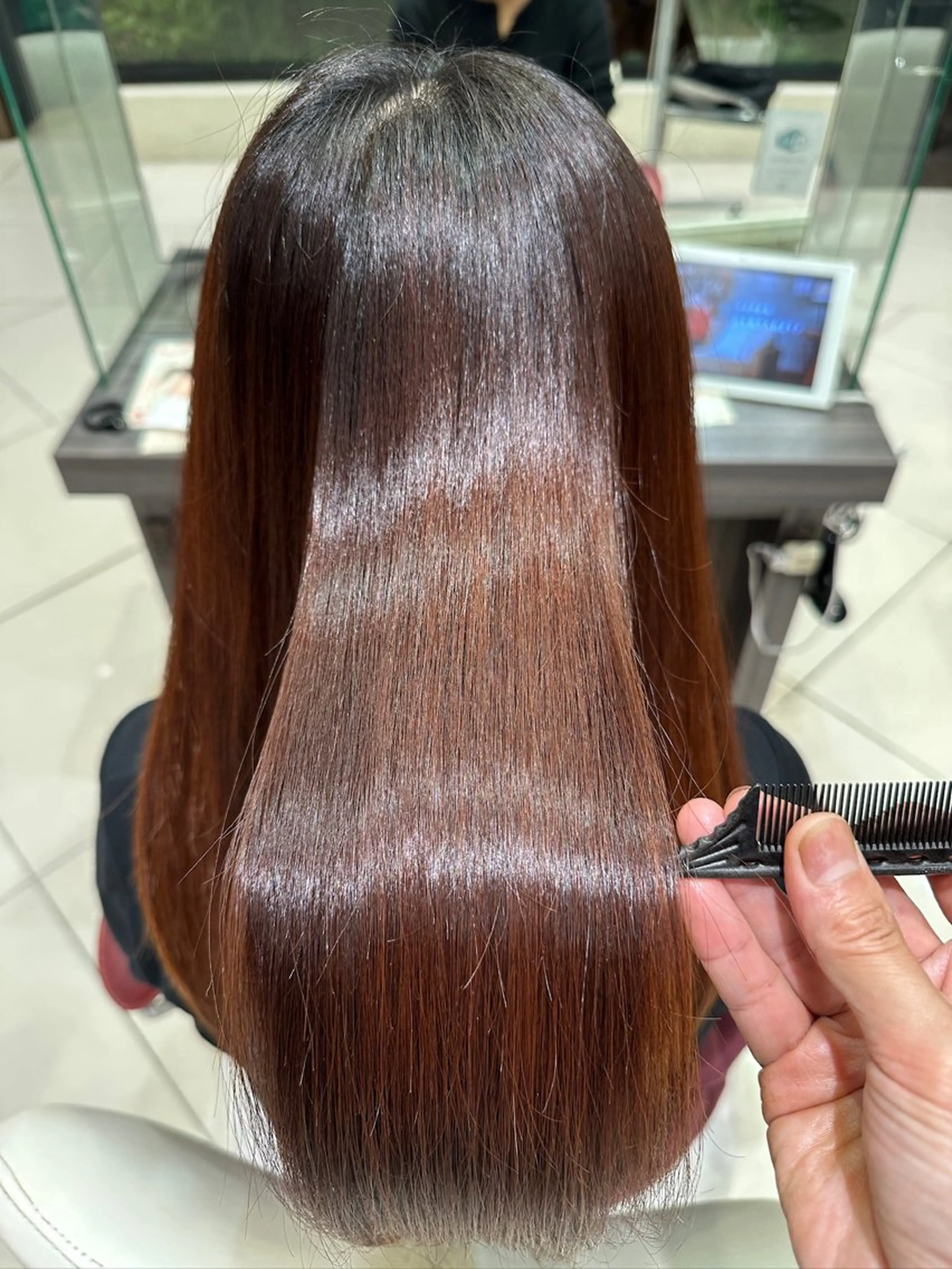 セミロング 髪質改善 トリートメント トリートメント 美髪矯正/髪質改善/ 艶レイヤー 古畑佑悟のヘアスタイル