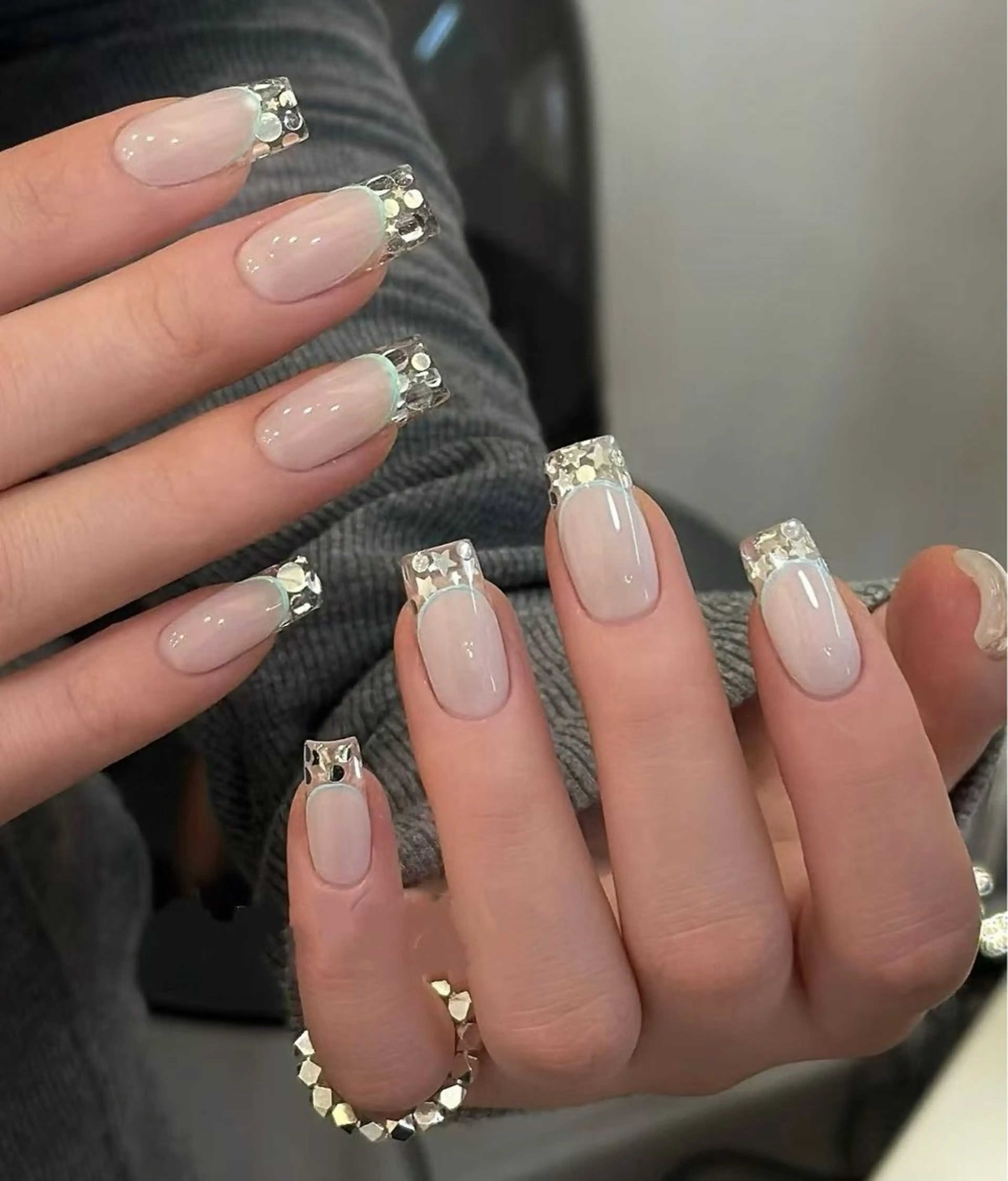 ネイル オーロラネイル フラワーネイル フットネイル フレンチネイル ジェルネイル ハンドネイル BabyYouMi ねねのネイルデザイン