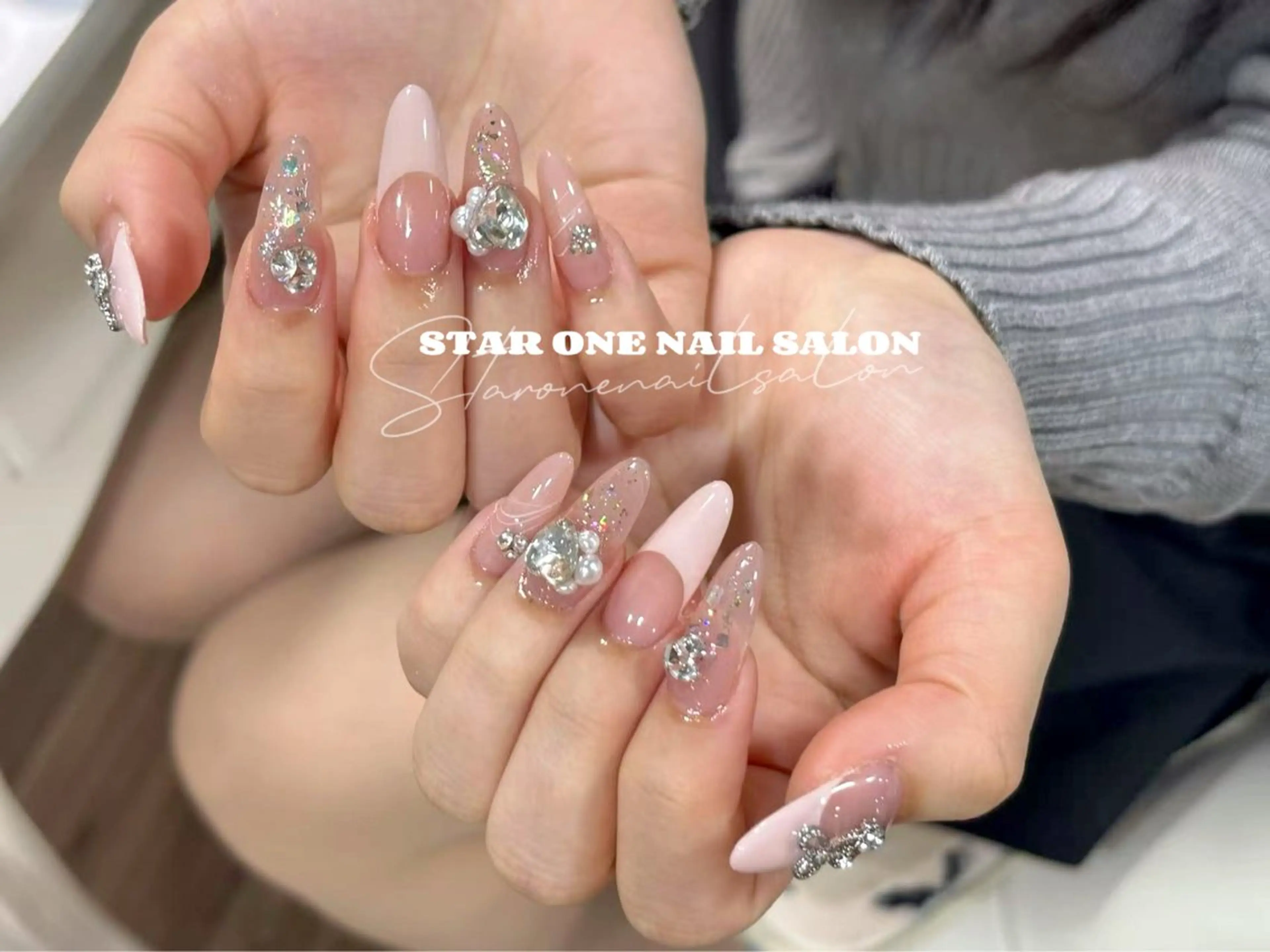 ネイル ハンドネイル 星 あみのネイルデザイン