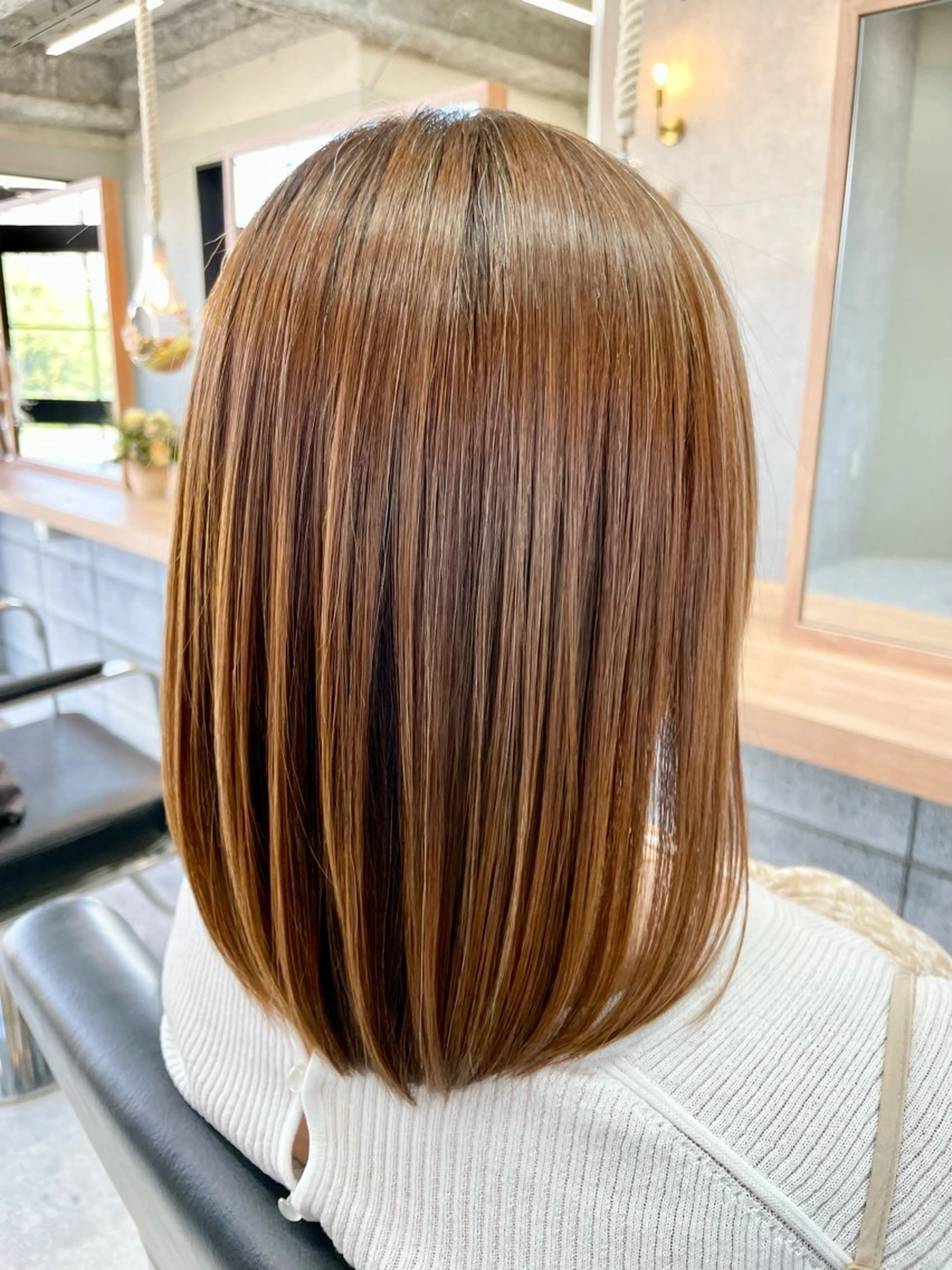 ミディアム カラー カット ヘアカラー トリートメント 髪質改善×METEO 店長 貞松直也のヘアスタイル