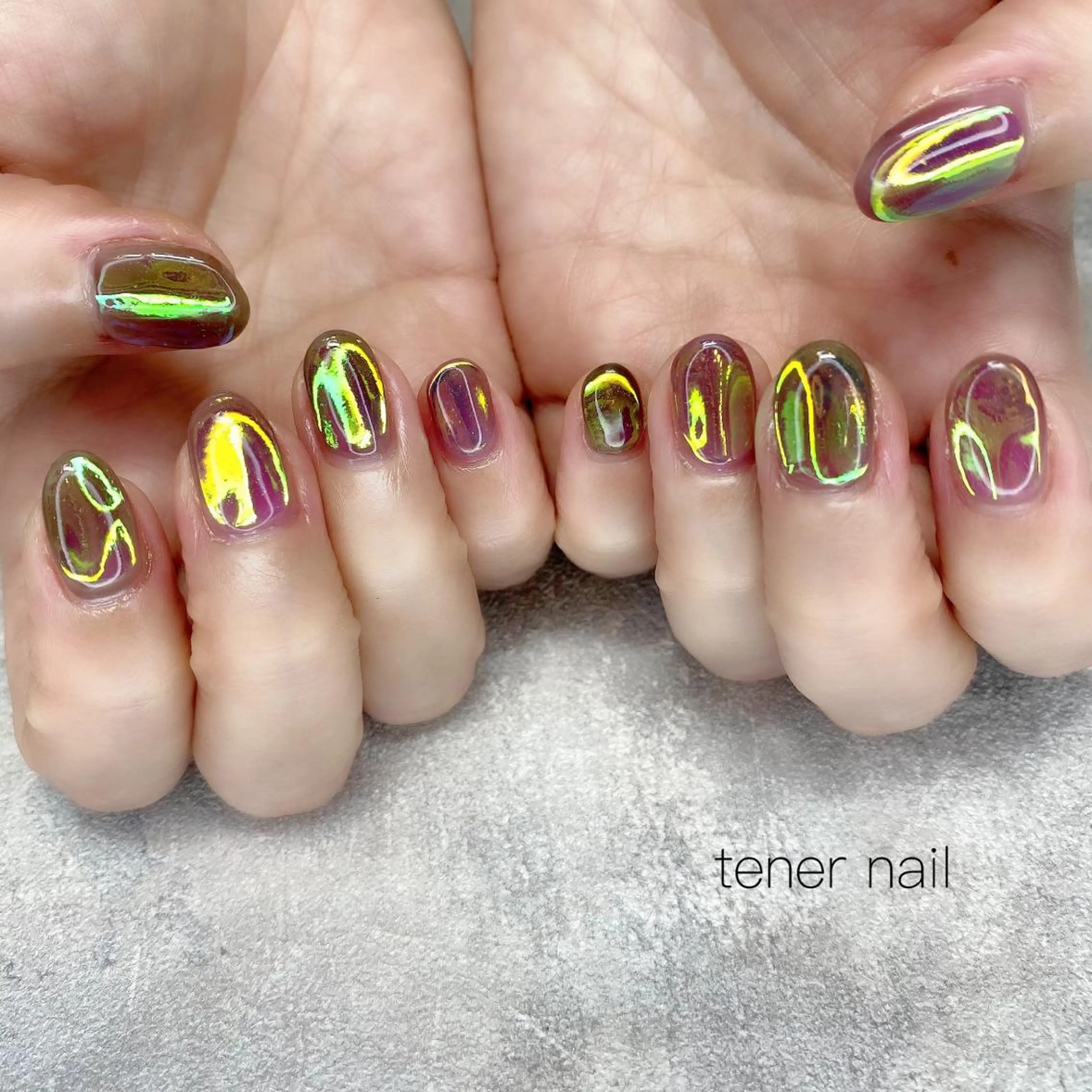 ネイル 氷ネイル・うるうるネイル tener  nail  テネルネイル所属・テネルネイル tener nailのネイルデザイン