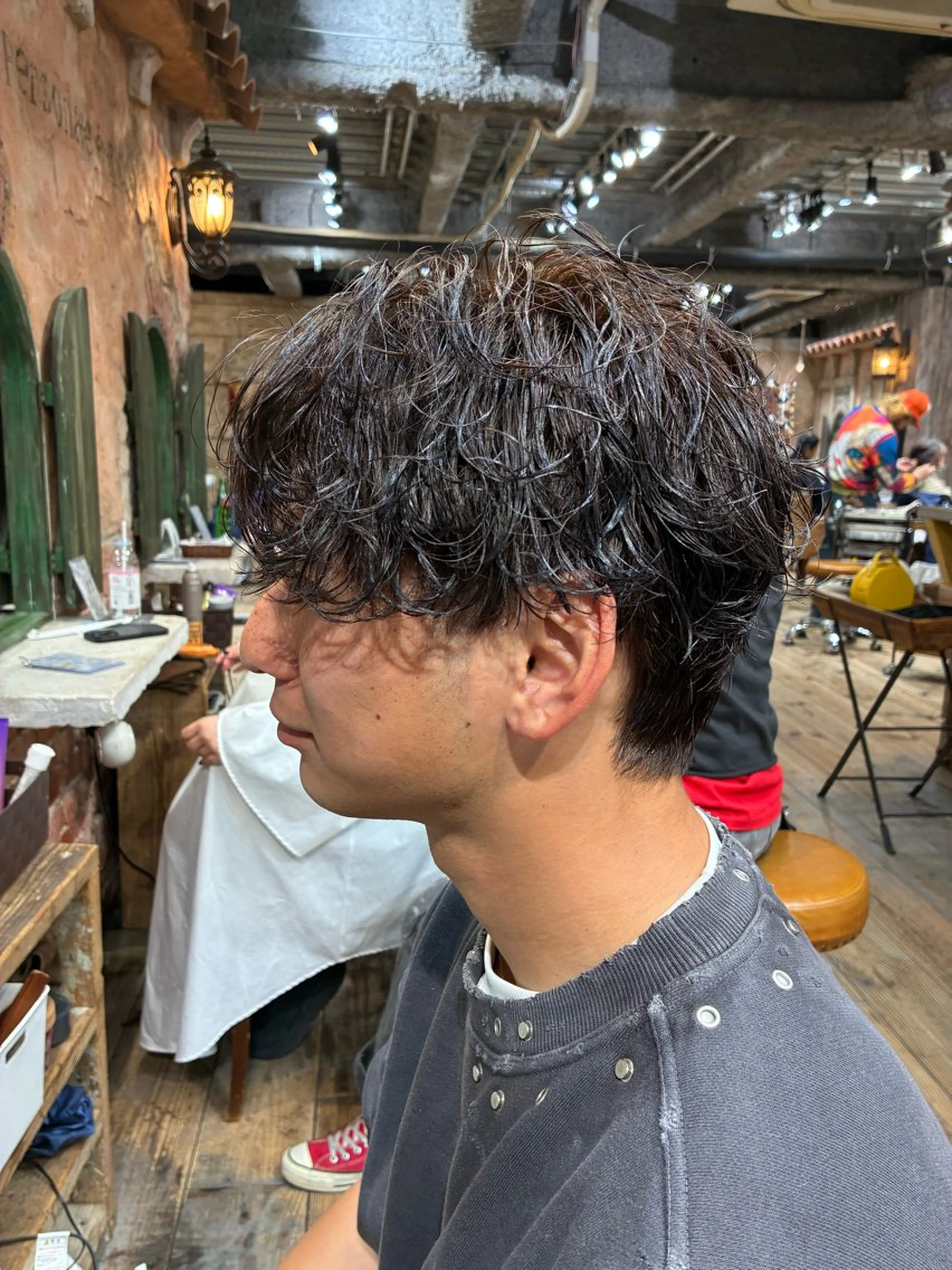 ショート パーマ メンズ メンズパーマ カット パーマ 酒井 勘汰のヘアスタイル
