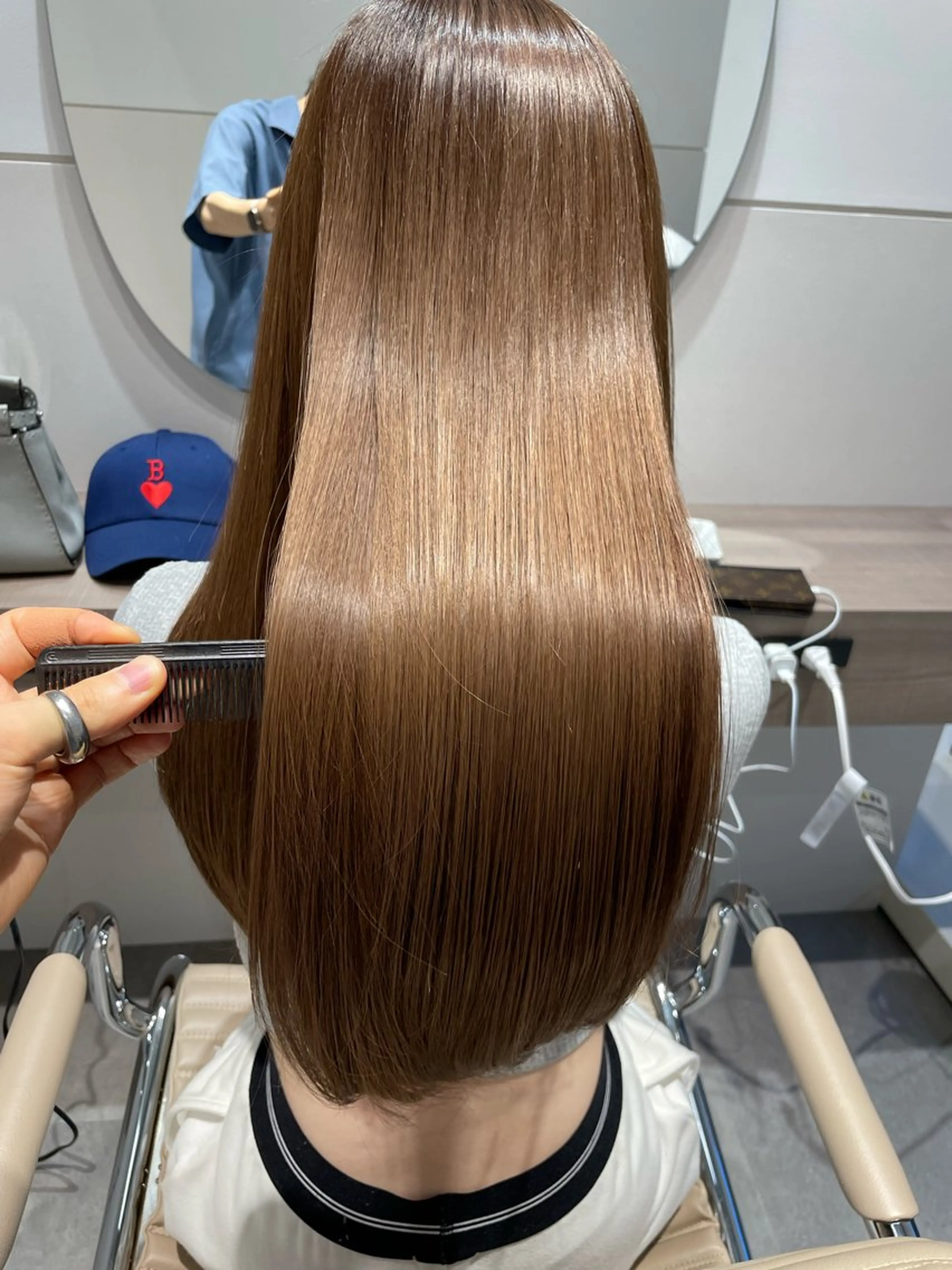 ロング カット トリートメント 韓国ヘア🤍顔周り/ 髪質改善✨/林遼一郎のヘアスタイル