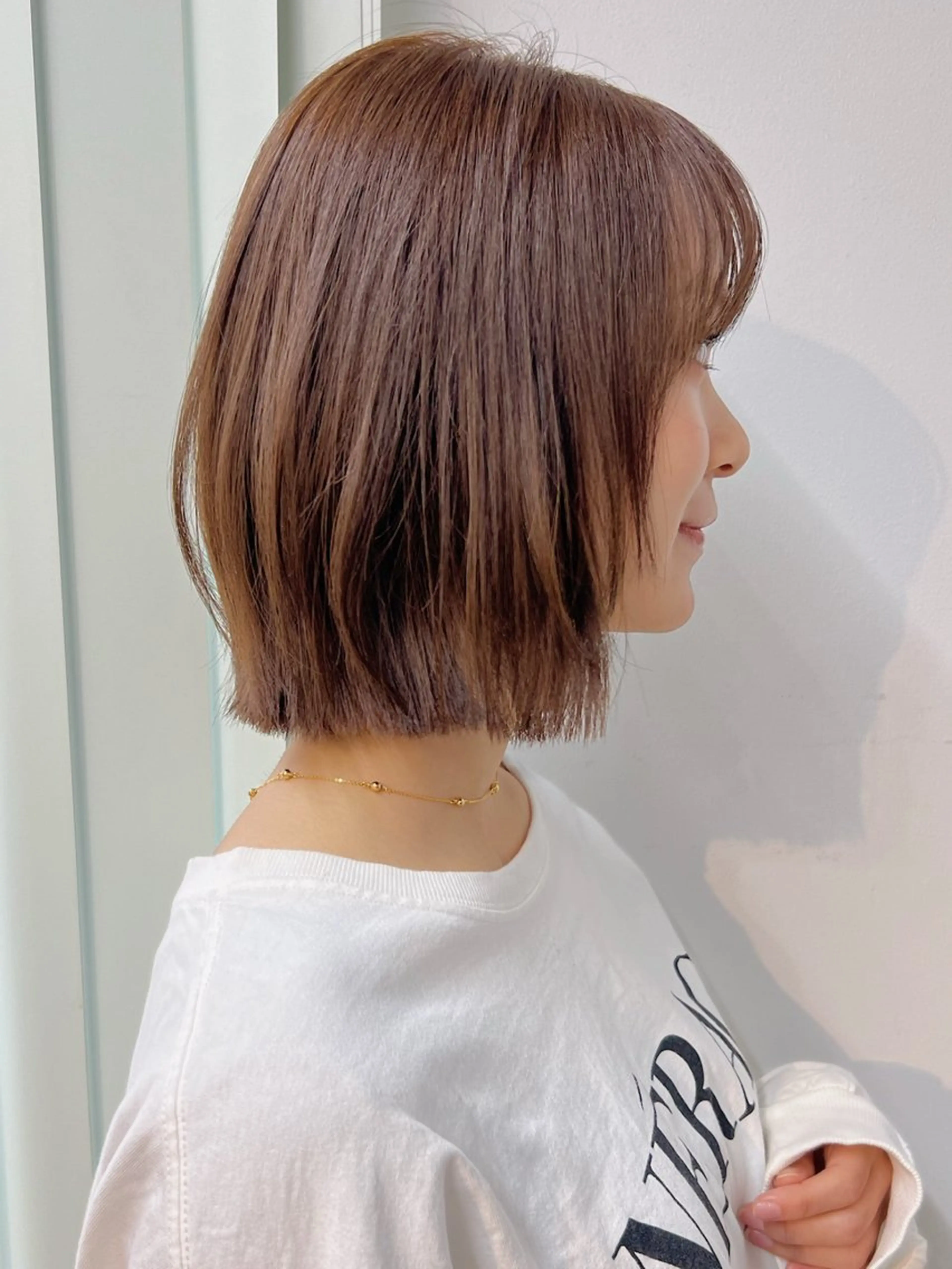 ミディアム ボブレイヤー ボブ 顔まわりレイヤー レイヤーカット カット ヘアカラー トリートメント ボブ/ミディアム 親しみやすさ/さくらのヘアスタイル