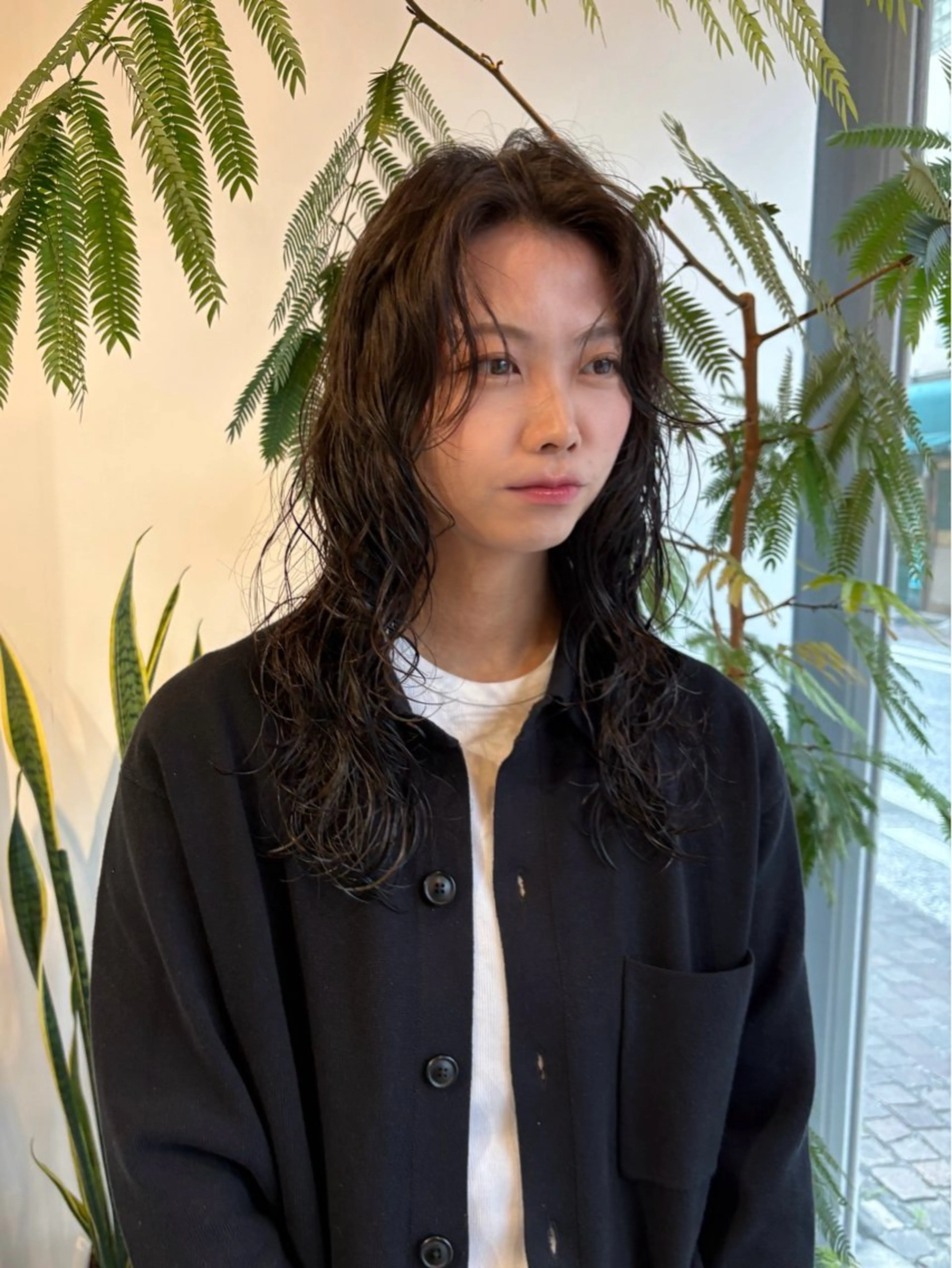 セミロング パーマ セミロングパーマ ハイレイヤー レイヤーカット カット パーマ 悩みを解決💫似合せ RENのヘアスタイル