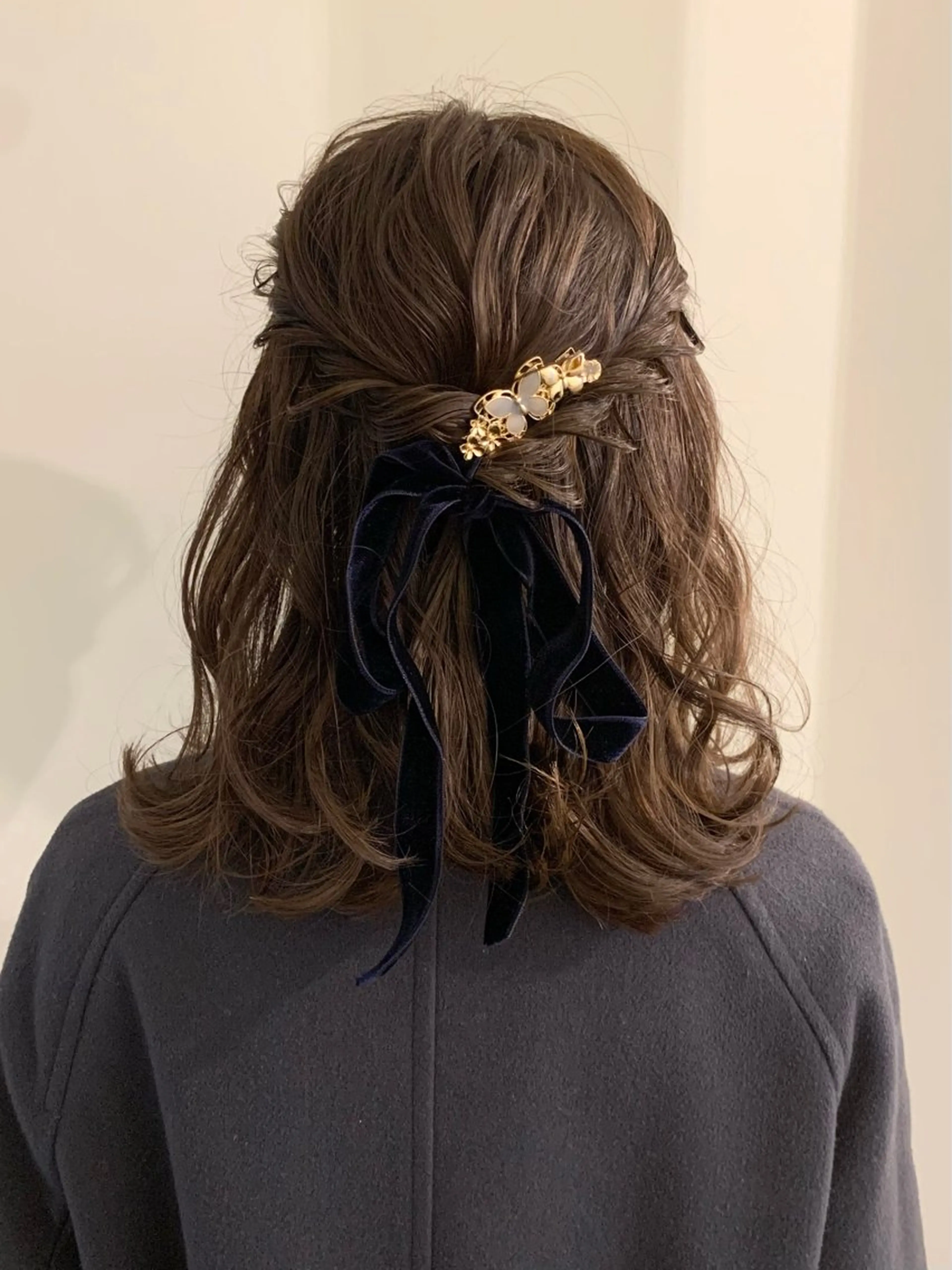 ヘアアレンジ ハーフアップ ヘアセット 落合希 Olivebeigeのヘアスタイル