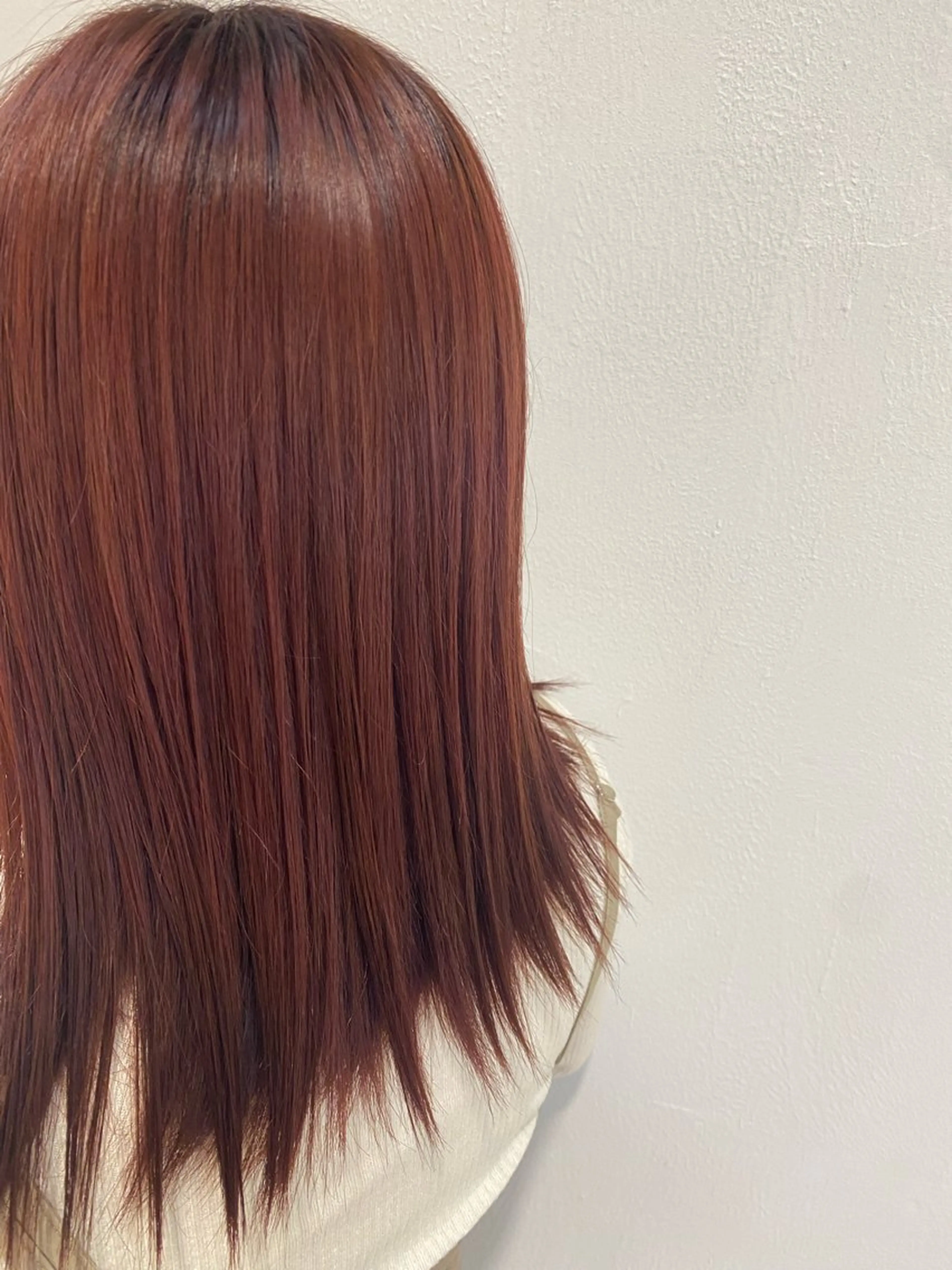 ミディアム カラー ブラウンカラー レッドカラー レッドブラウン モデル募集中🐰 豊橋/金城未帆🌙のヘアスタイル