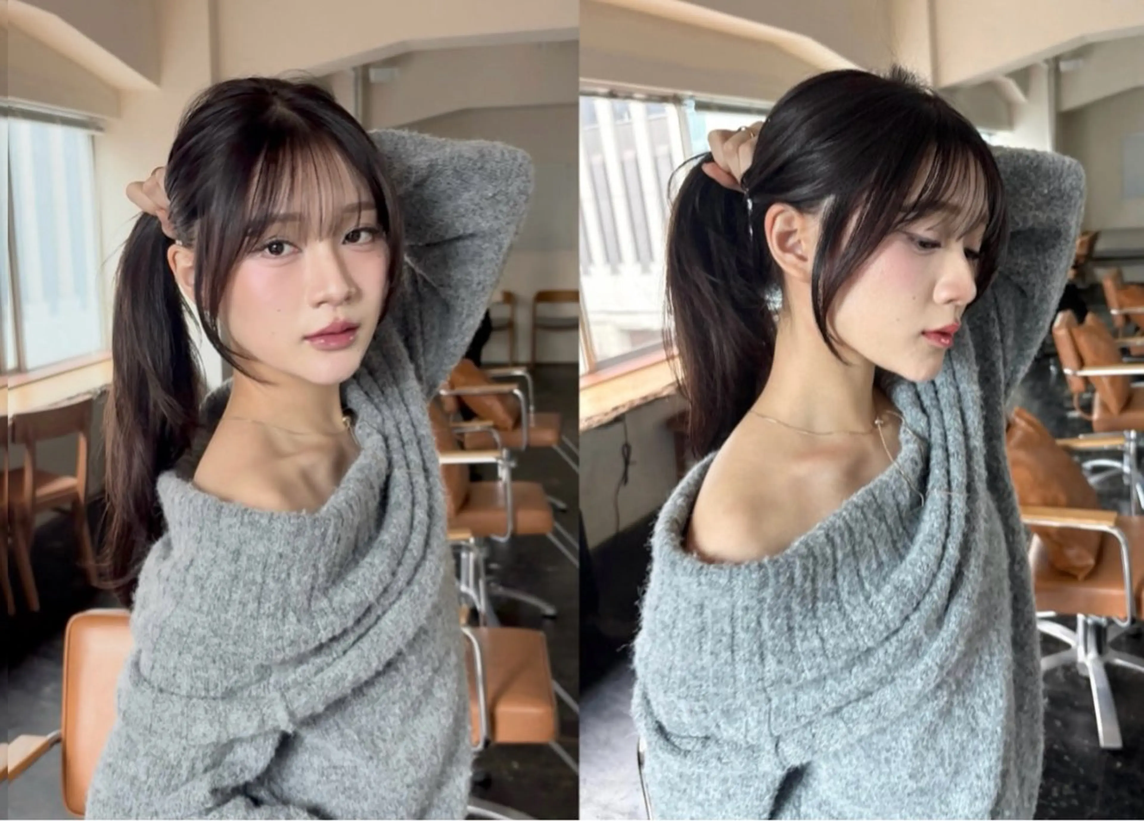 セミロング レイヤー/顔周り/ 透明感/ののか💞のヘアスタイル