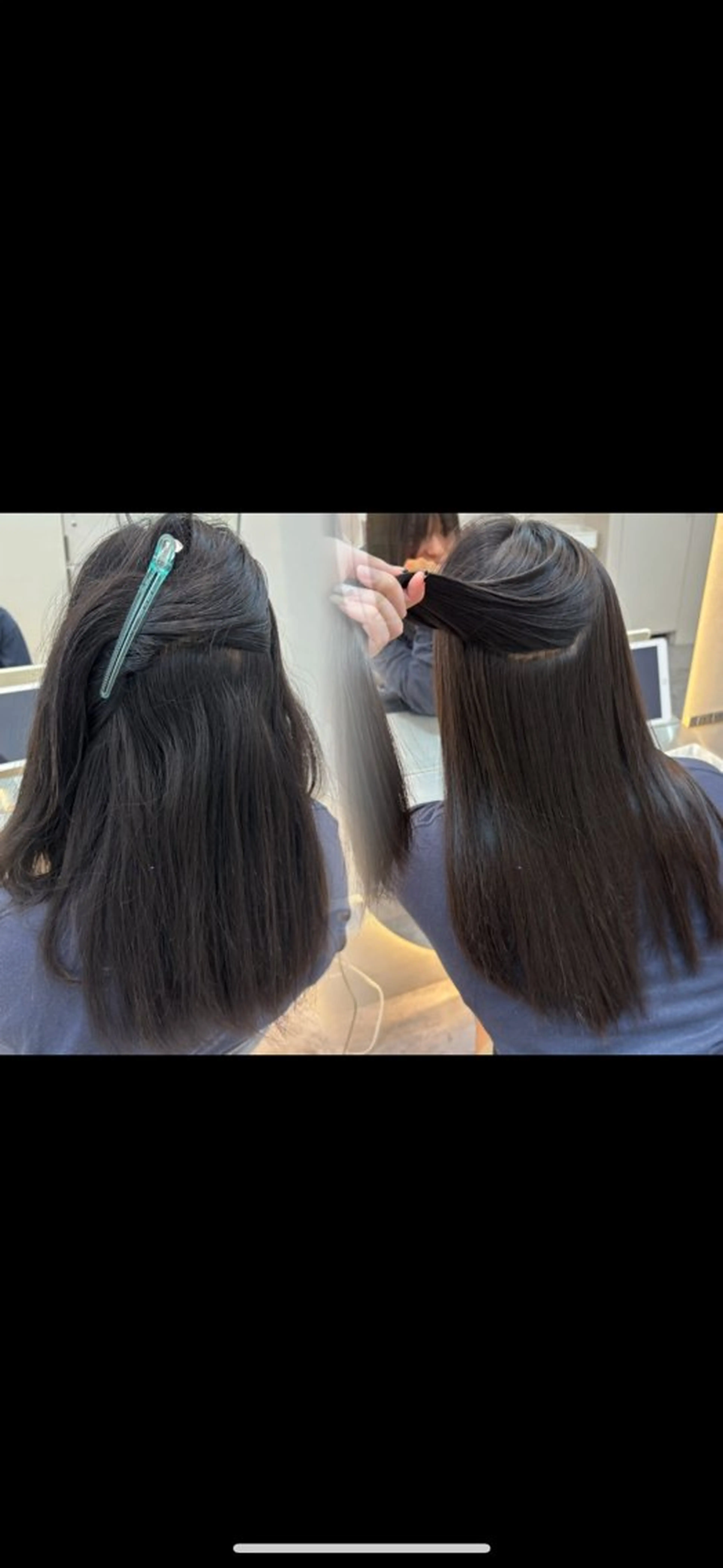 ロング 縮毛矯正 トリートメント ゆうか♡⟡.· 韓国ヘアのヘアスタイル