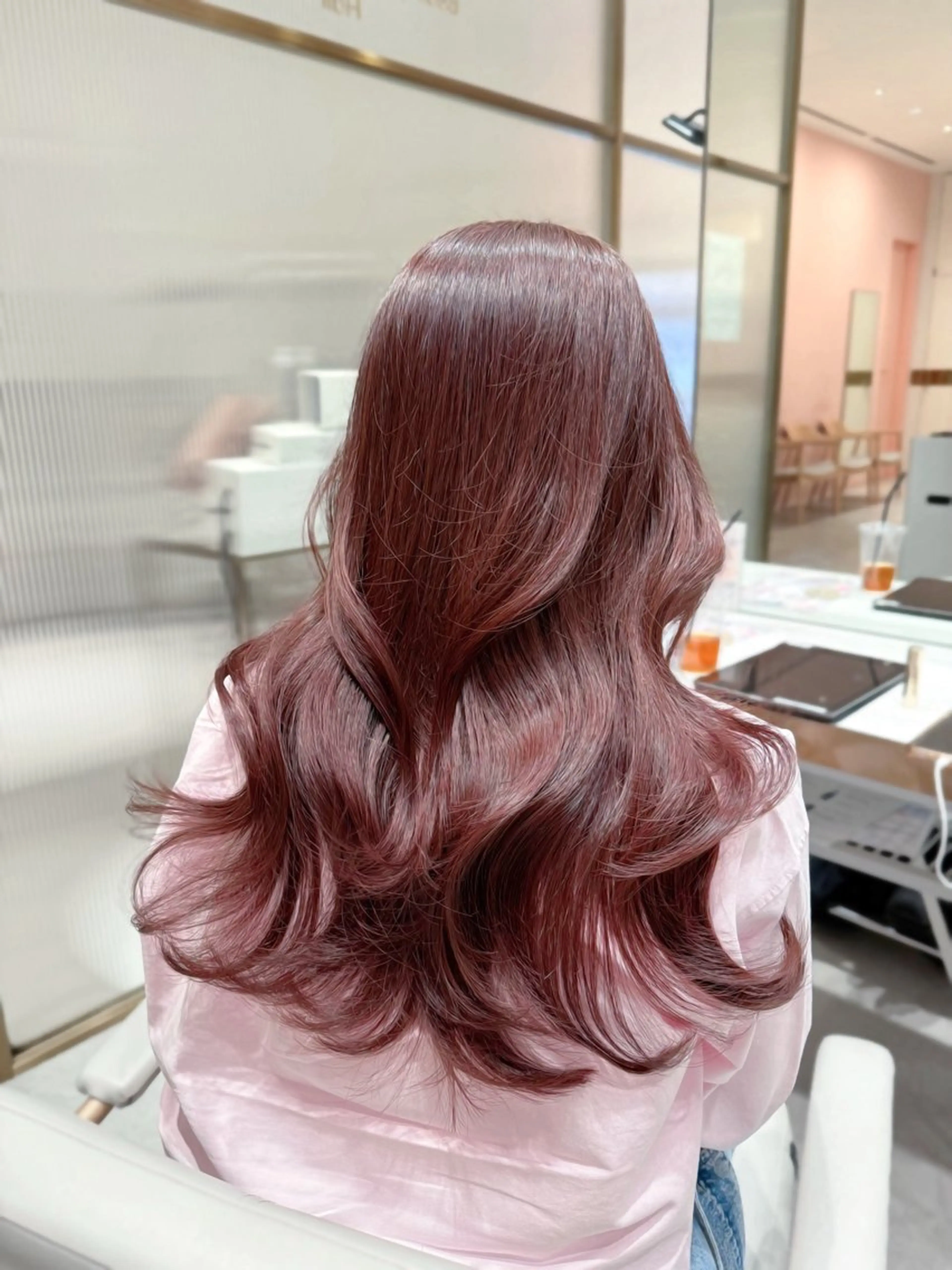 ミディアム カラー カット ヘアカラー トリートメント ヘッドスパ ヘアセット 韓国ヘア/レイヤー/ 顔まわり/りょーとのヘアスタイル