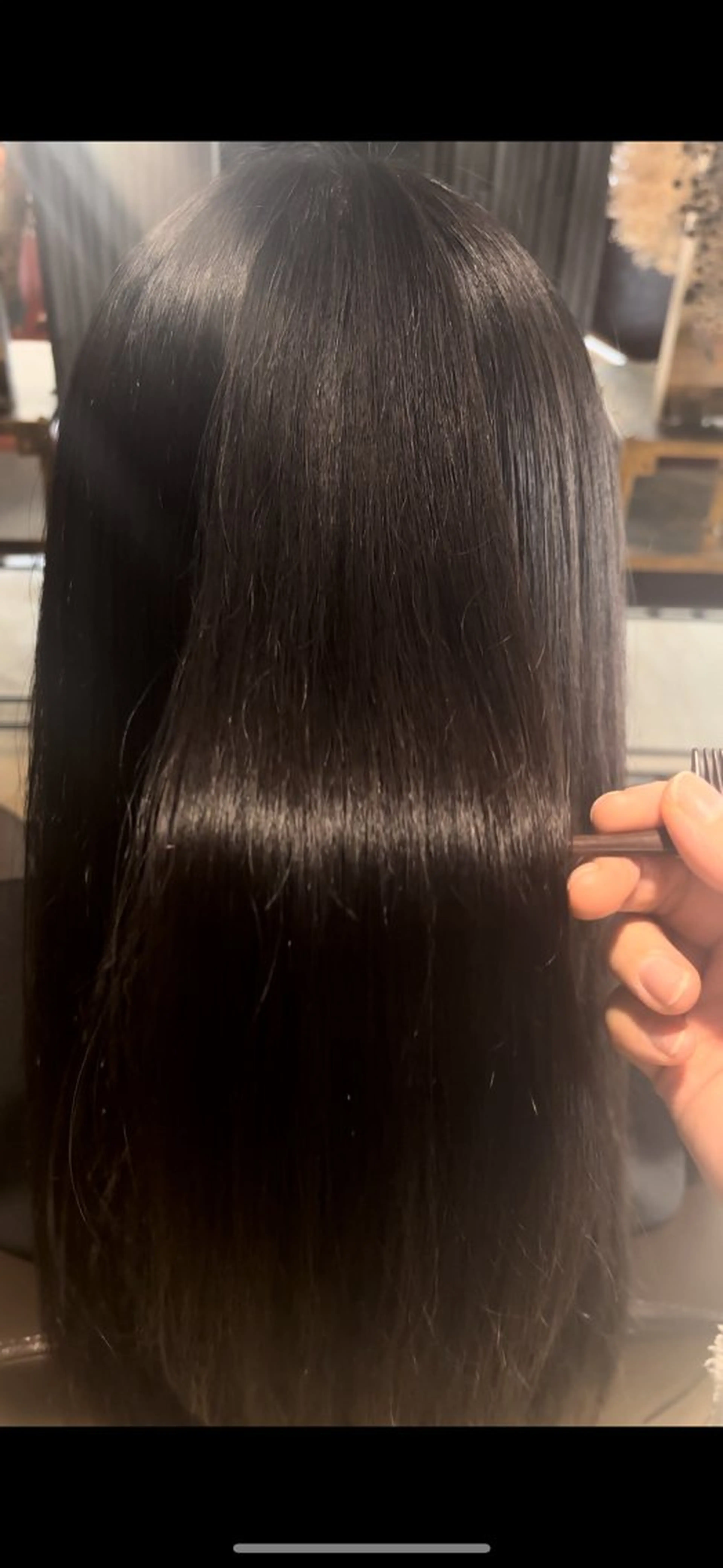 ロング パーマ ストレートパーマ よしなり あみのヘアスタイル