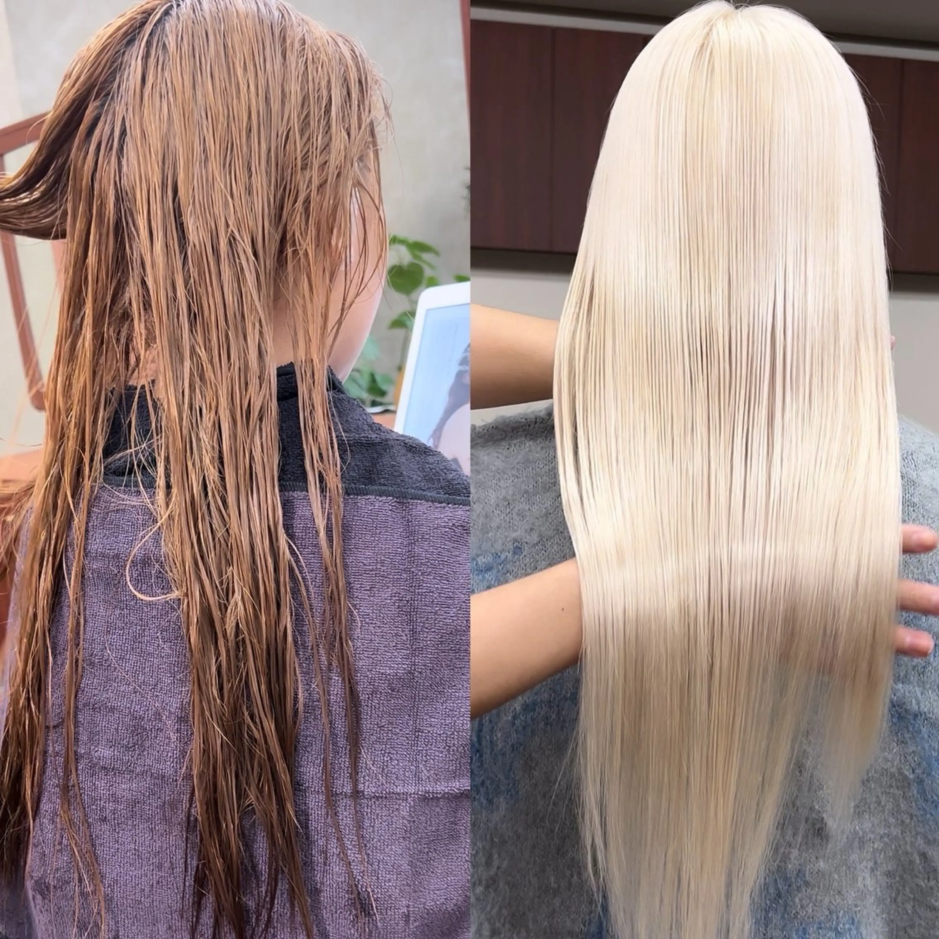 ミディアム カラー ブリーチ ブロンド ケアブリーチ 透明感カラー ダブルカラー カット ヘアカラー トリートメント レイヤー専門家 ダブルカラー修のヘアスタイル