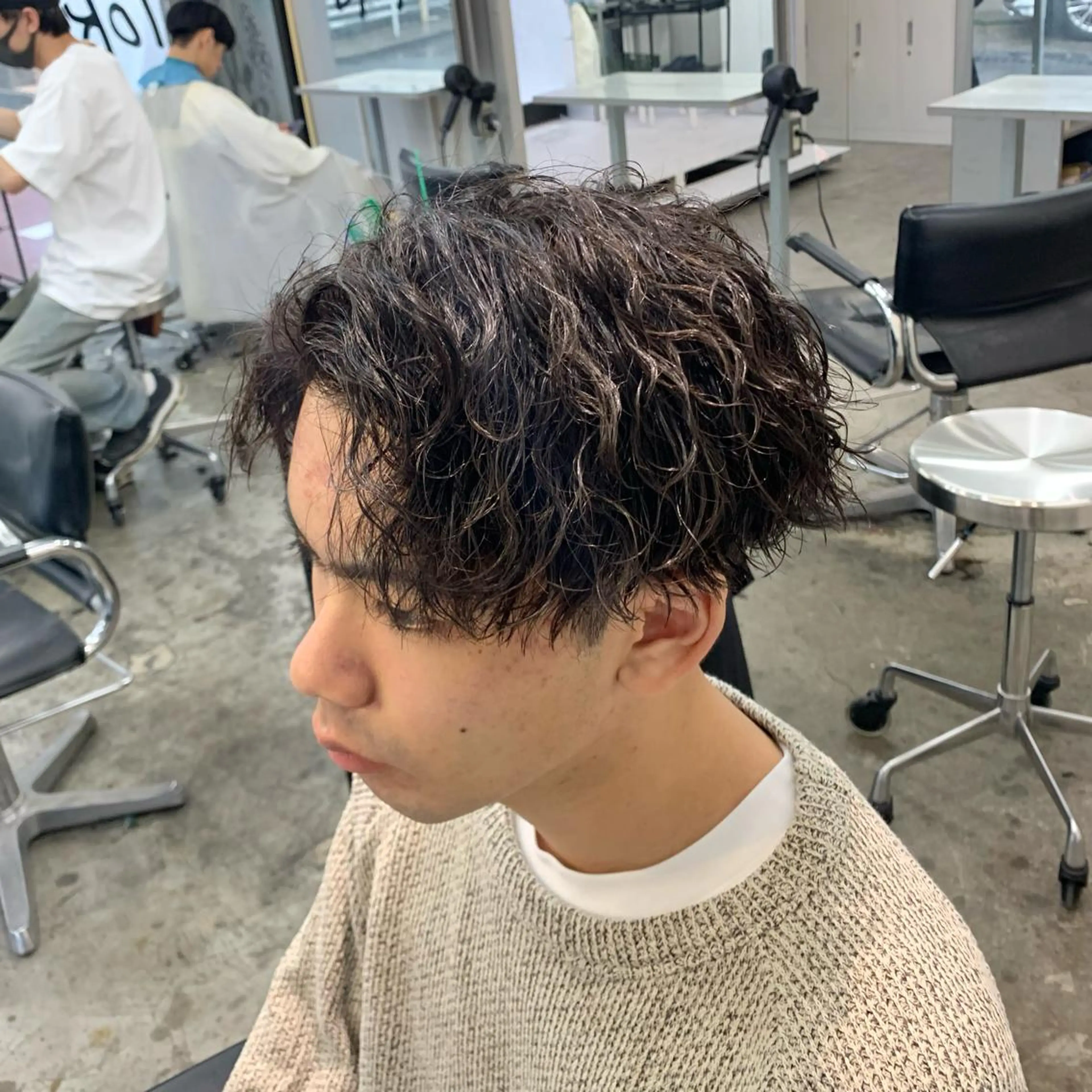 ショート パーマ メンズ カット パーマ メンズ特化美容師/ 藤戸 椋のヘアスタイル