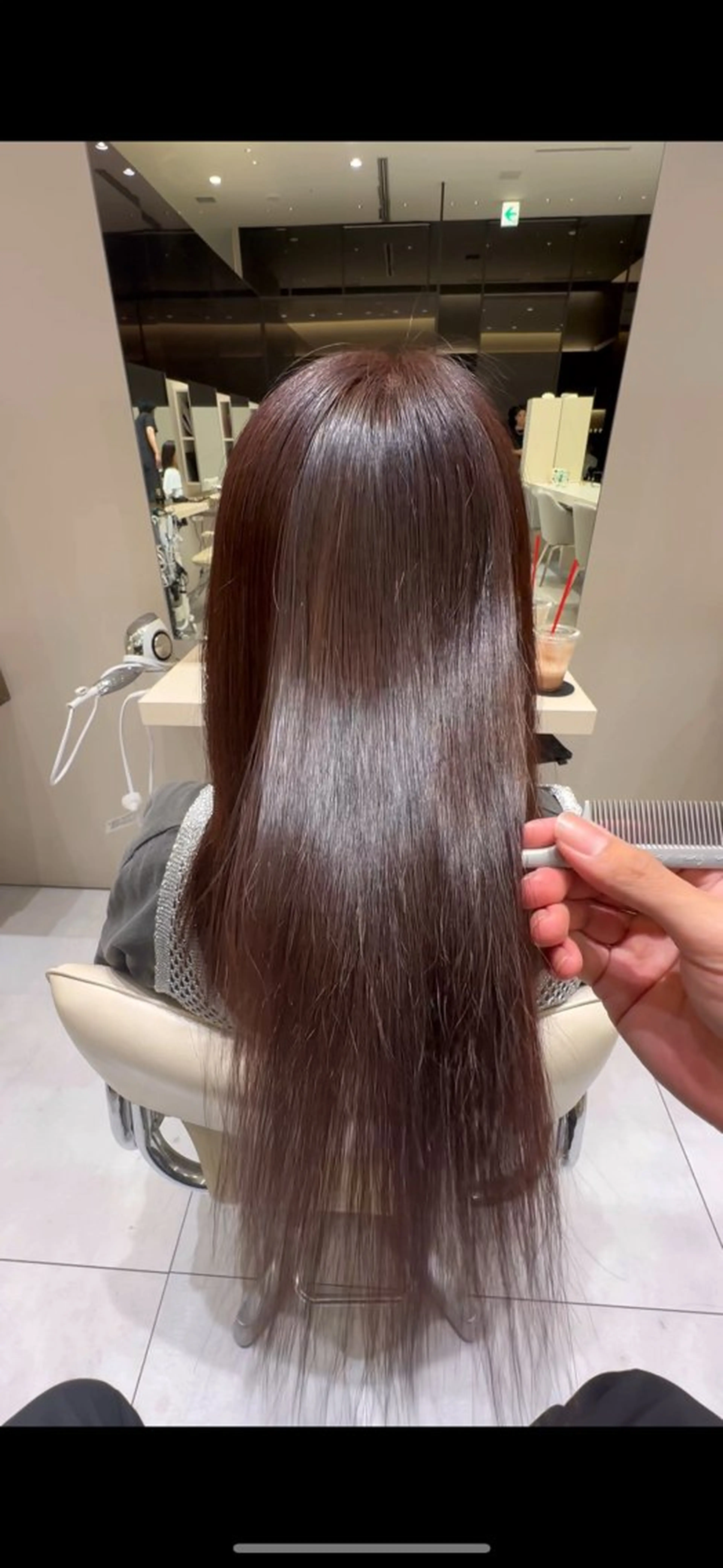 ロング 縮毛矯正 西宮ガーデンズ k-two土田陸登のヘアスタイル