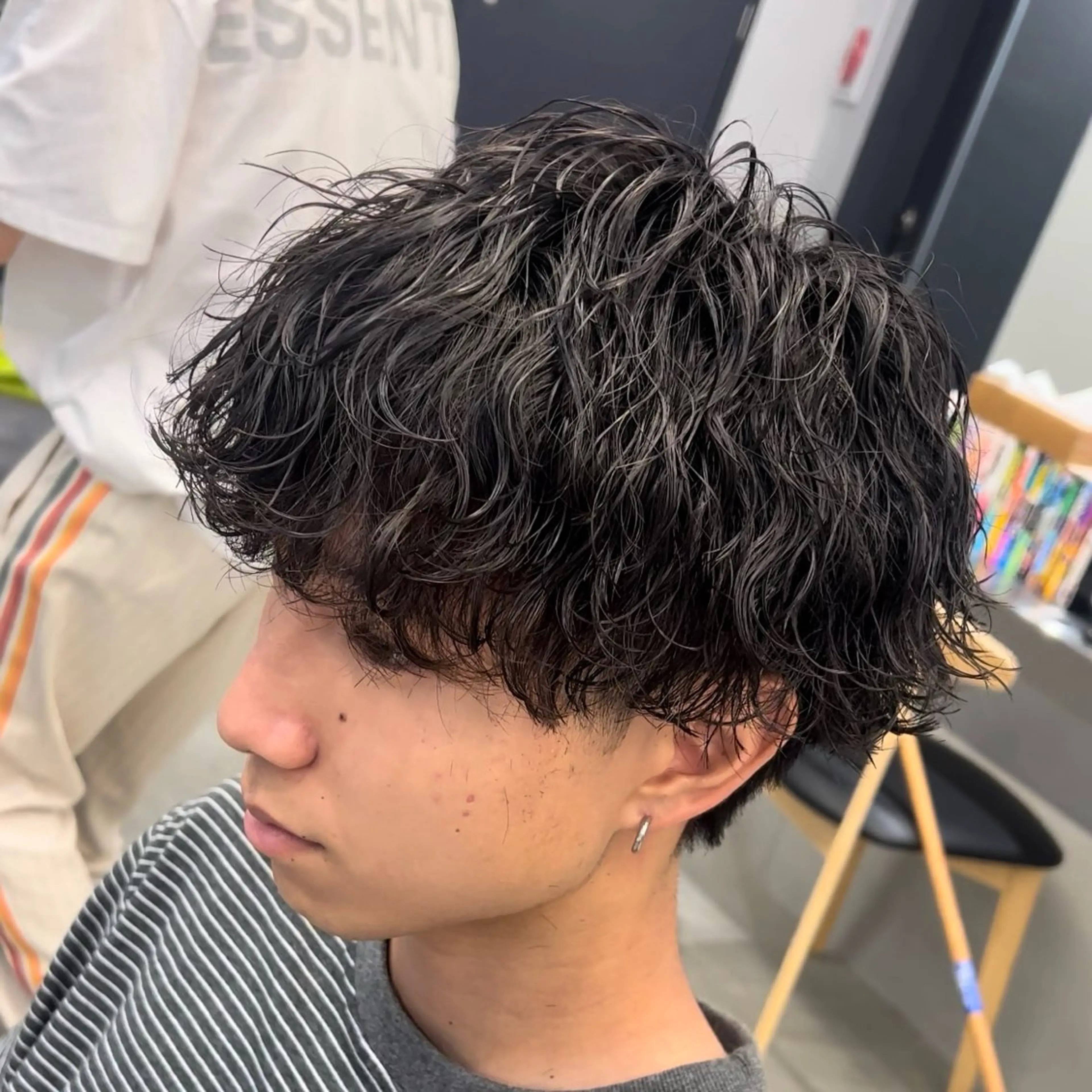 ショート パーマ メンズ 波巻きパーマ 松下 友希 【fifth】のヘアスタイル