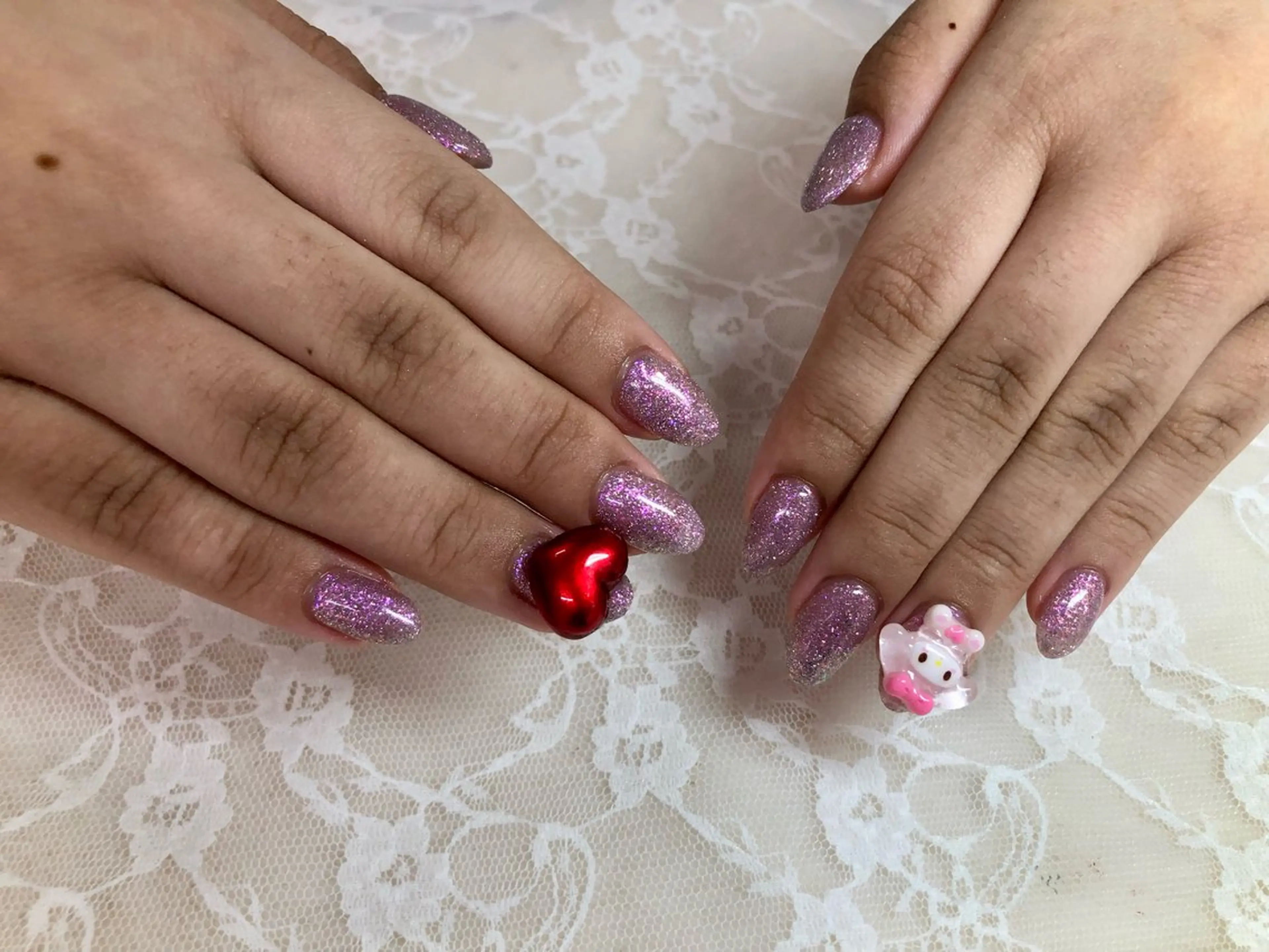 ネイル フラッシュネイル ハート ハンドネイル ハンドケア Epokku ネイルサロンのネイルデザイン