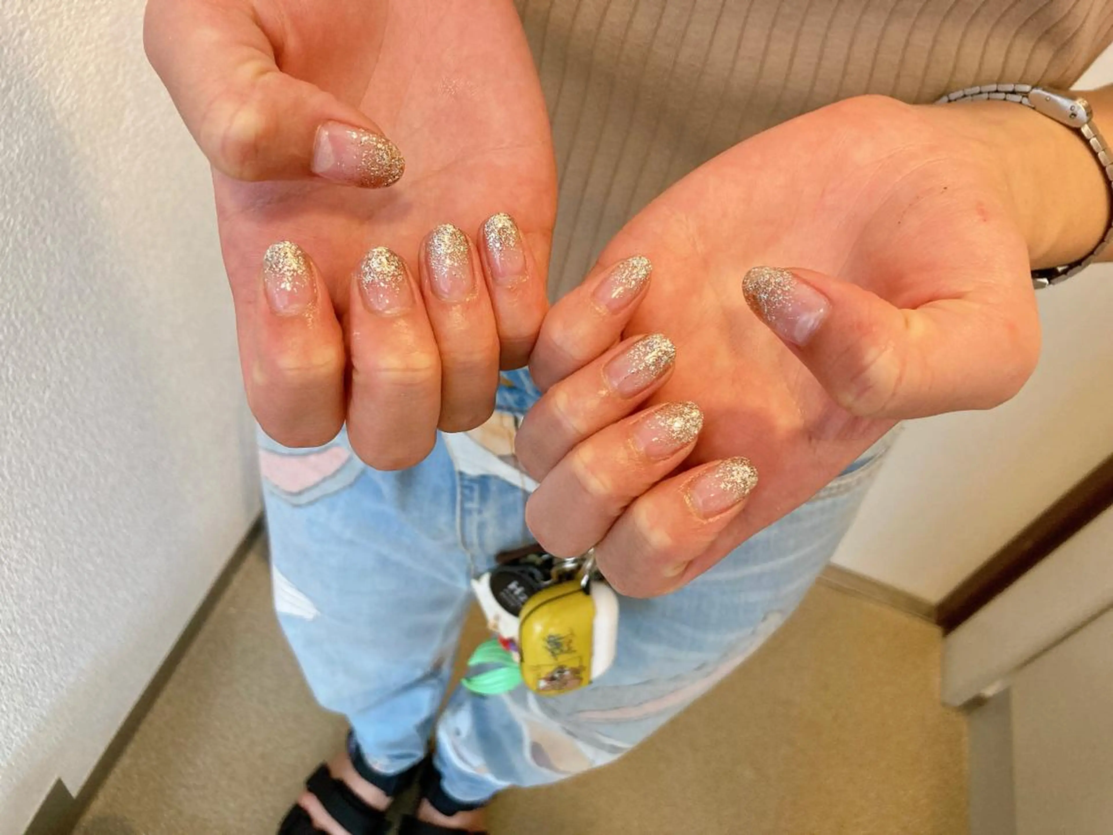 ネイル ラメ(グリッター) ラメグラデーション Mogu nail 二子玉川のネイルデザイン