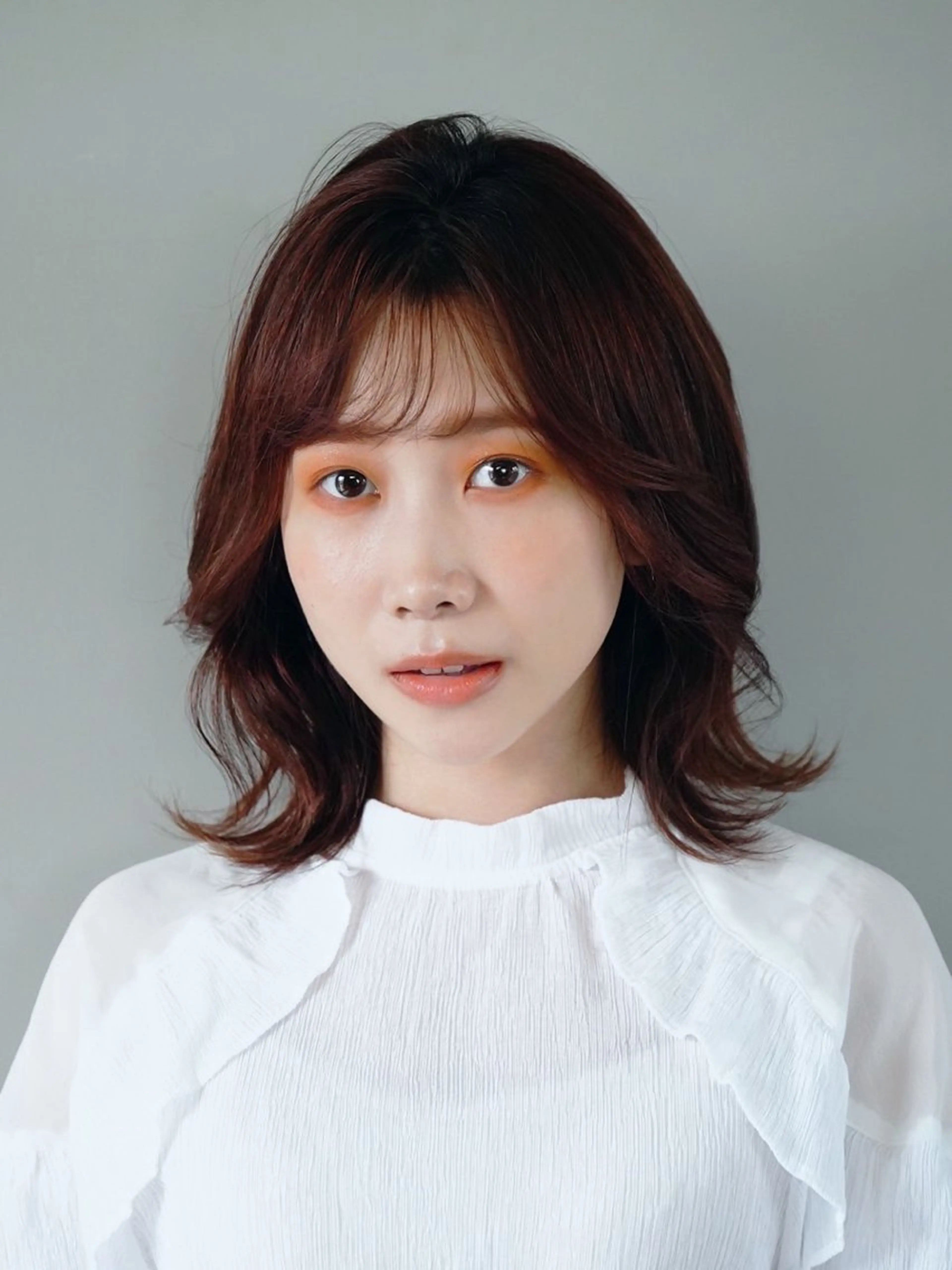 ミディアム カラー ヘアアレンジ 山田 みかのヘアスタイル