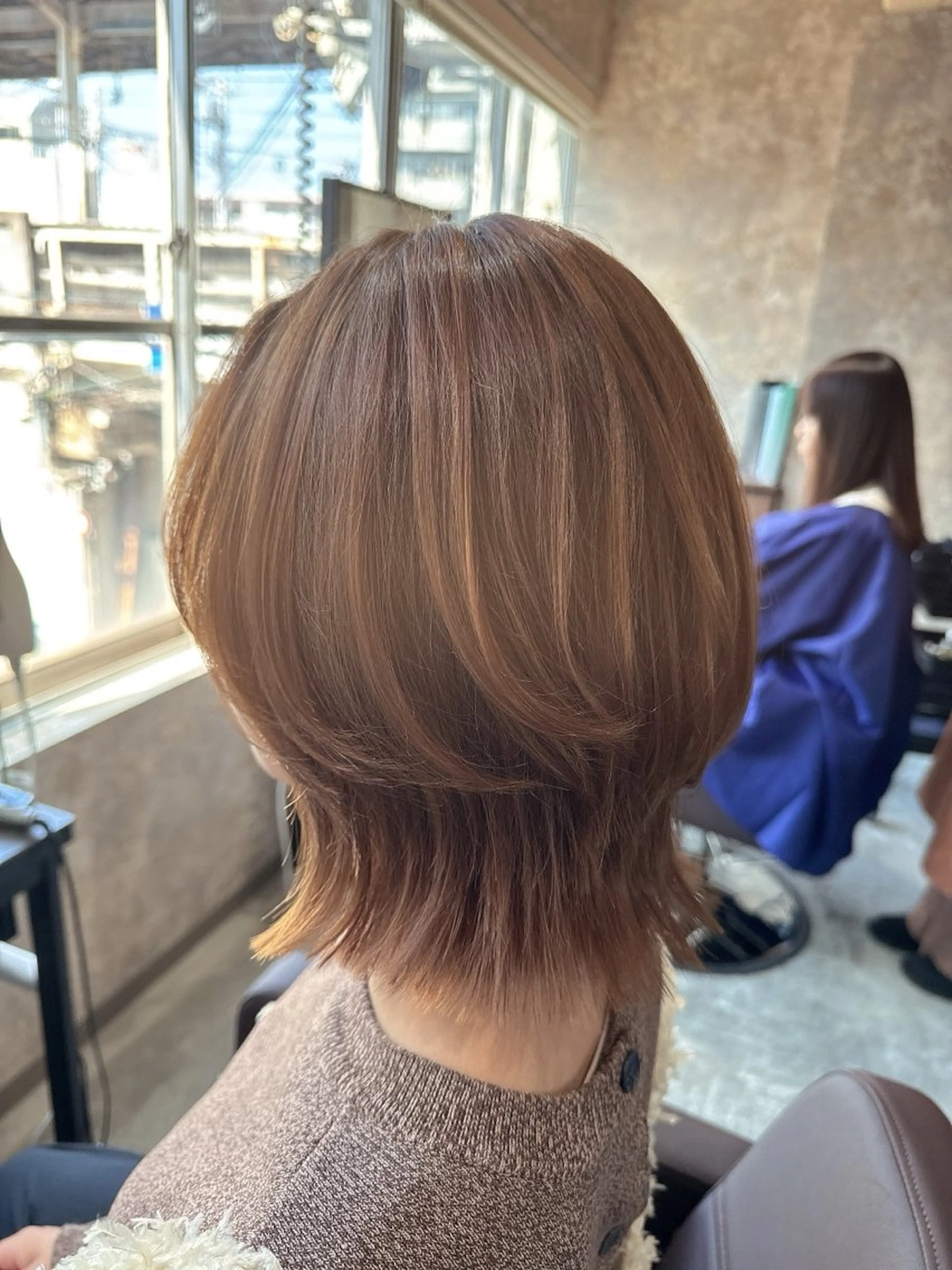 ミディアム ボブレイヤー ボブ レイヤーカット blue hair create box所属・大原 京利のヘアスタイル