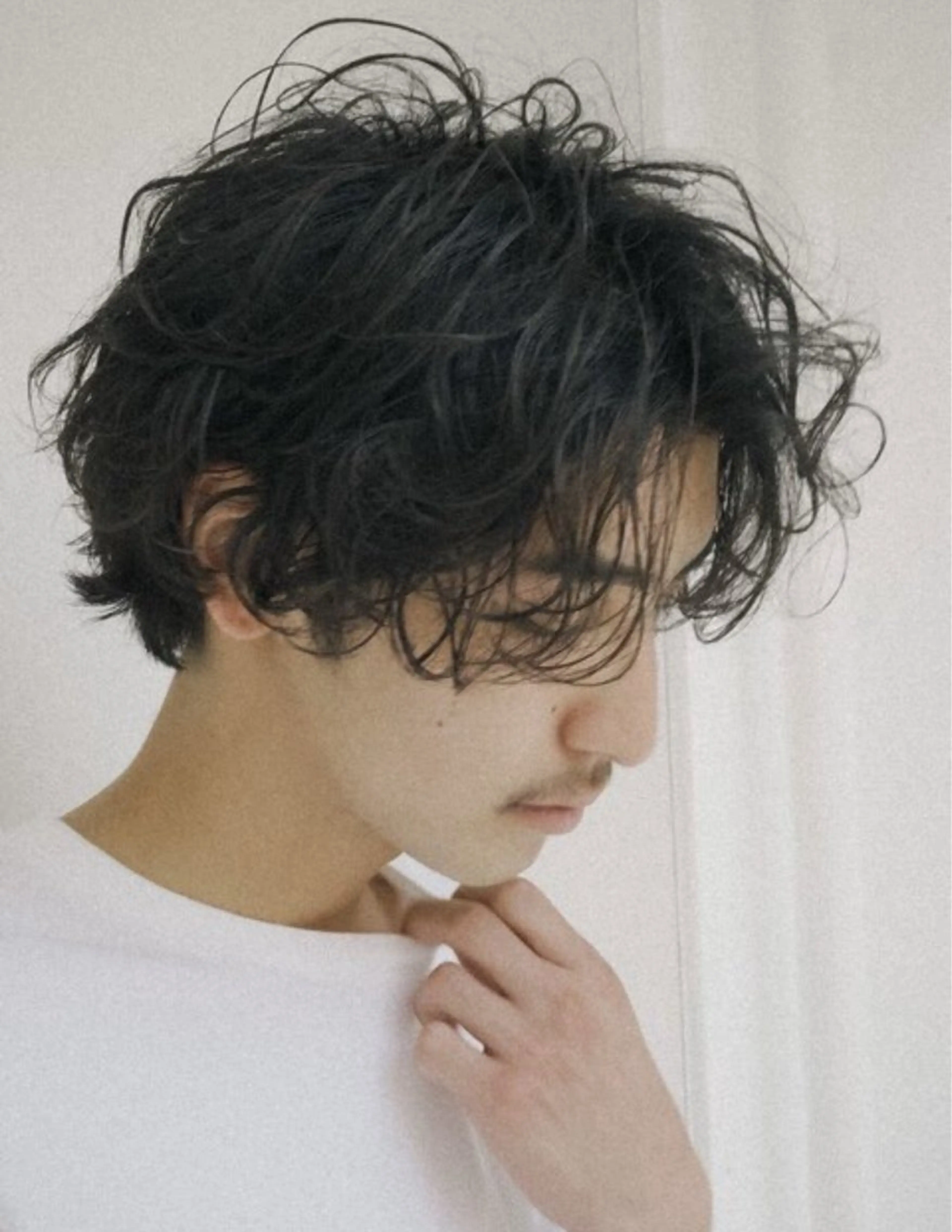 メンズ センターパート メンズパーマ 似合わせカット‪// 鶴我万唯華のヘアスタイル