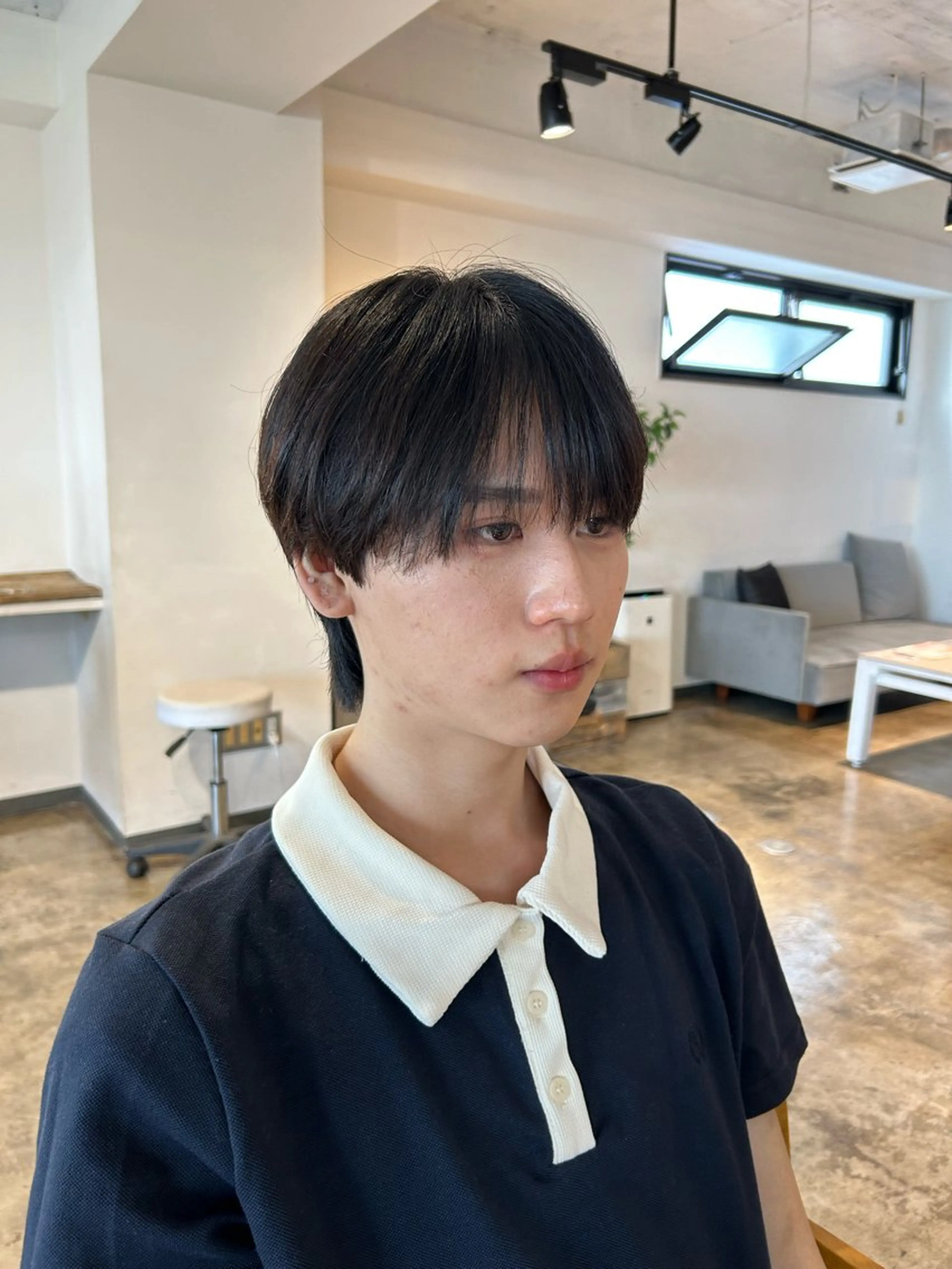 ショート パーマ カット パーマ become men's hair 名駅店所属・名駅/フェザーパーマ 韓国ヘア/森岡のヘアスタイル