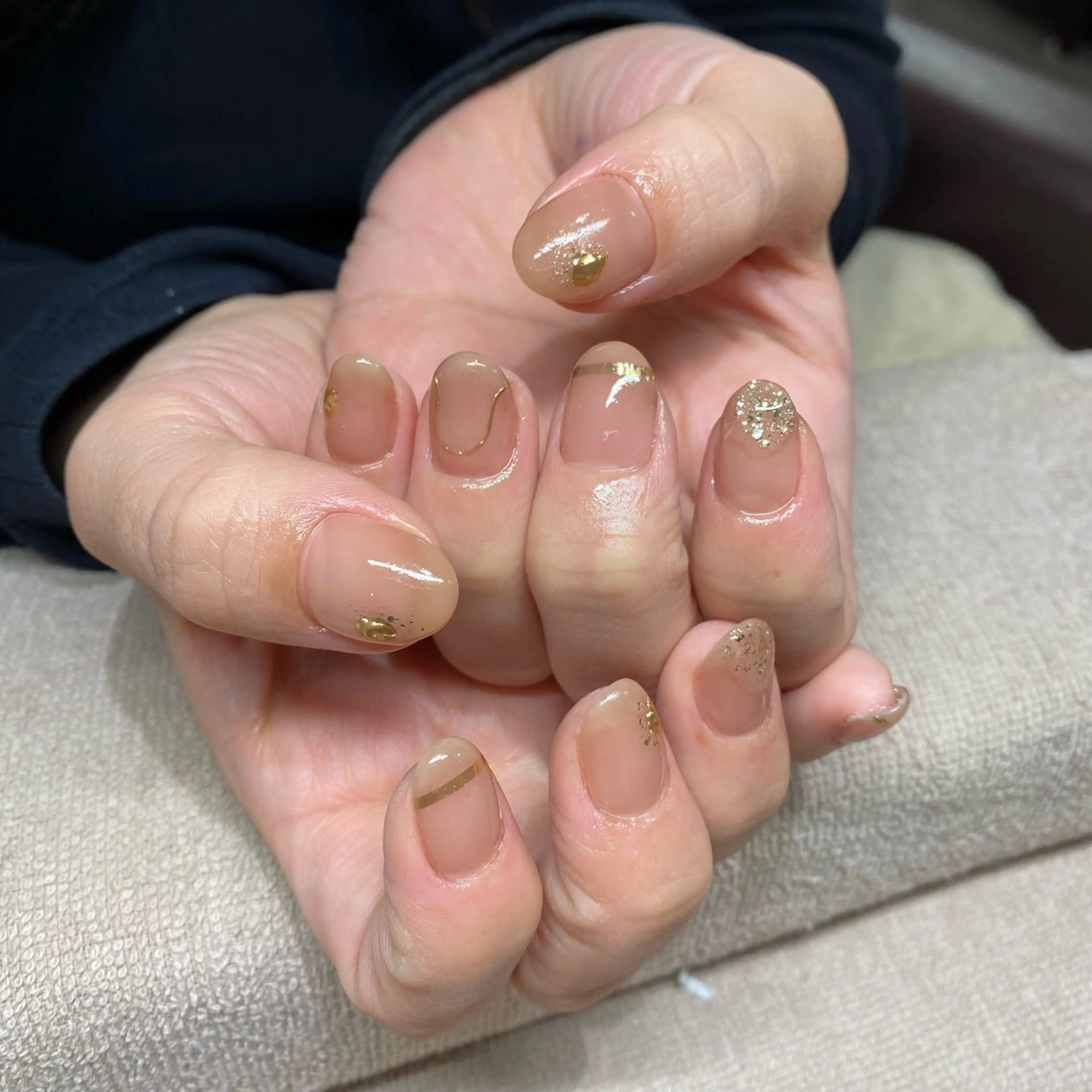 ネイル アートネイル フットネイル グラデーション ラメ(グリッター) ラメグラデーション ハンドネイル nail今村 澪奈のネイルデザイン