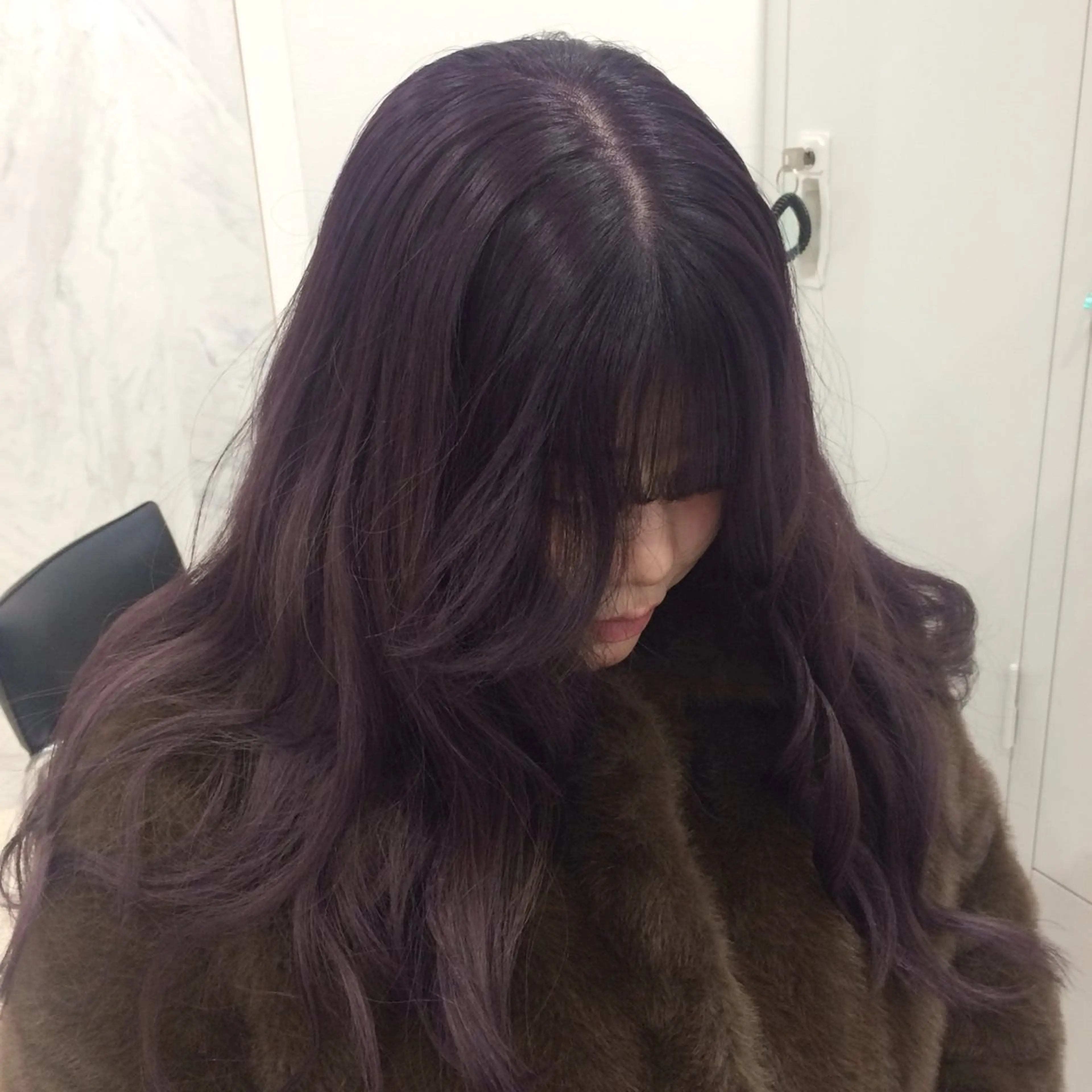 ロング カラー ヘアカラー 杏 華のヘアスタイル