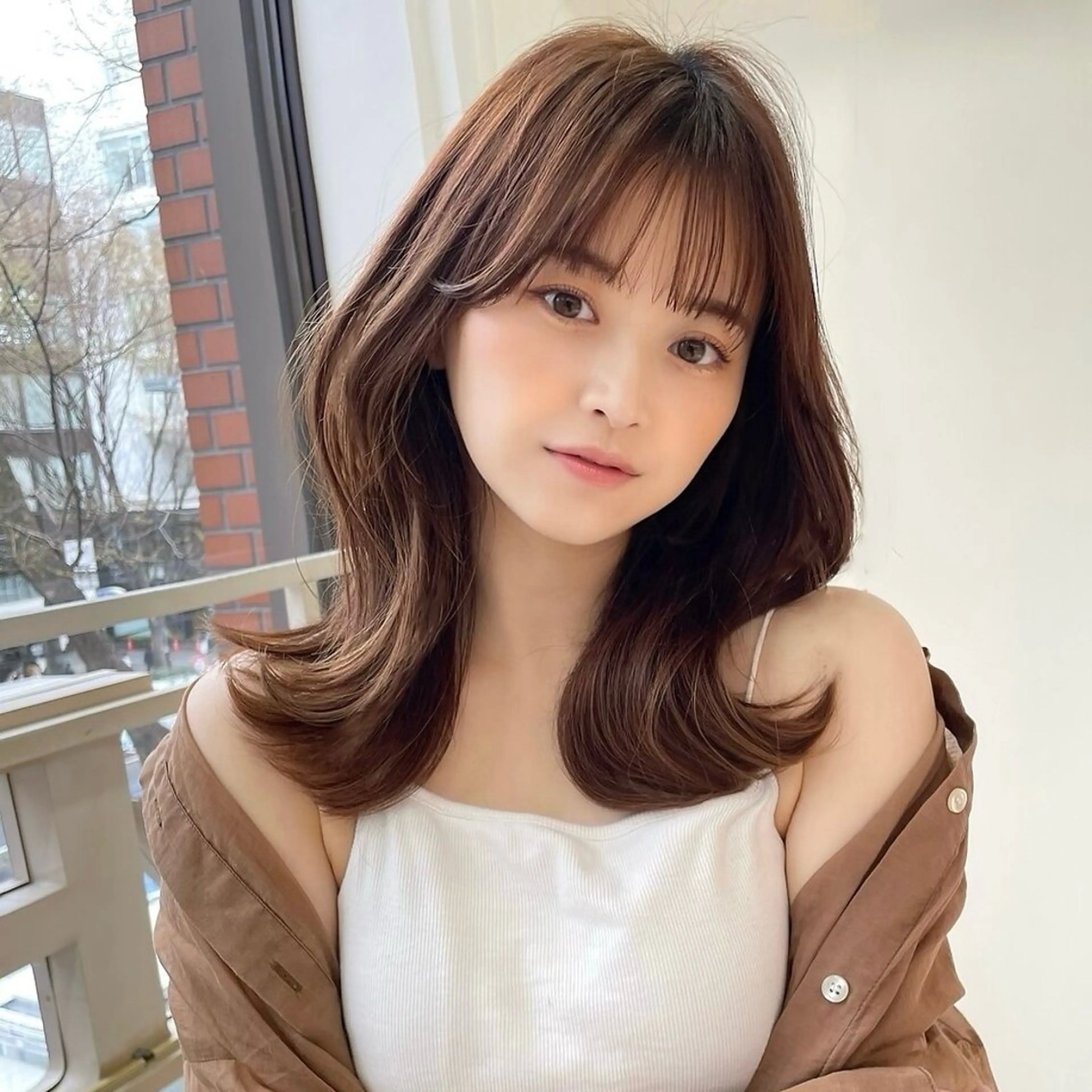 セミロング カラー 艶カラー🌟髪質改善 髙畑爽のヘアスタイル