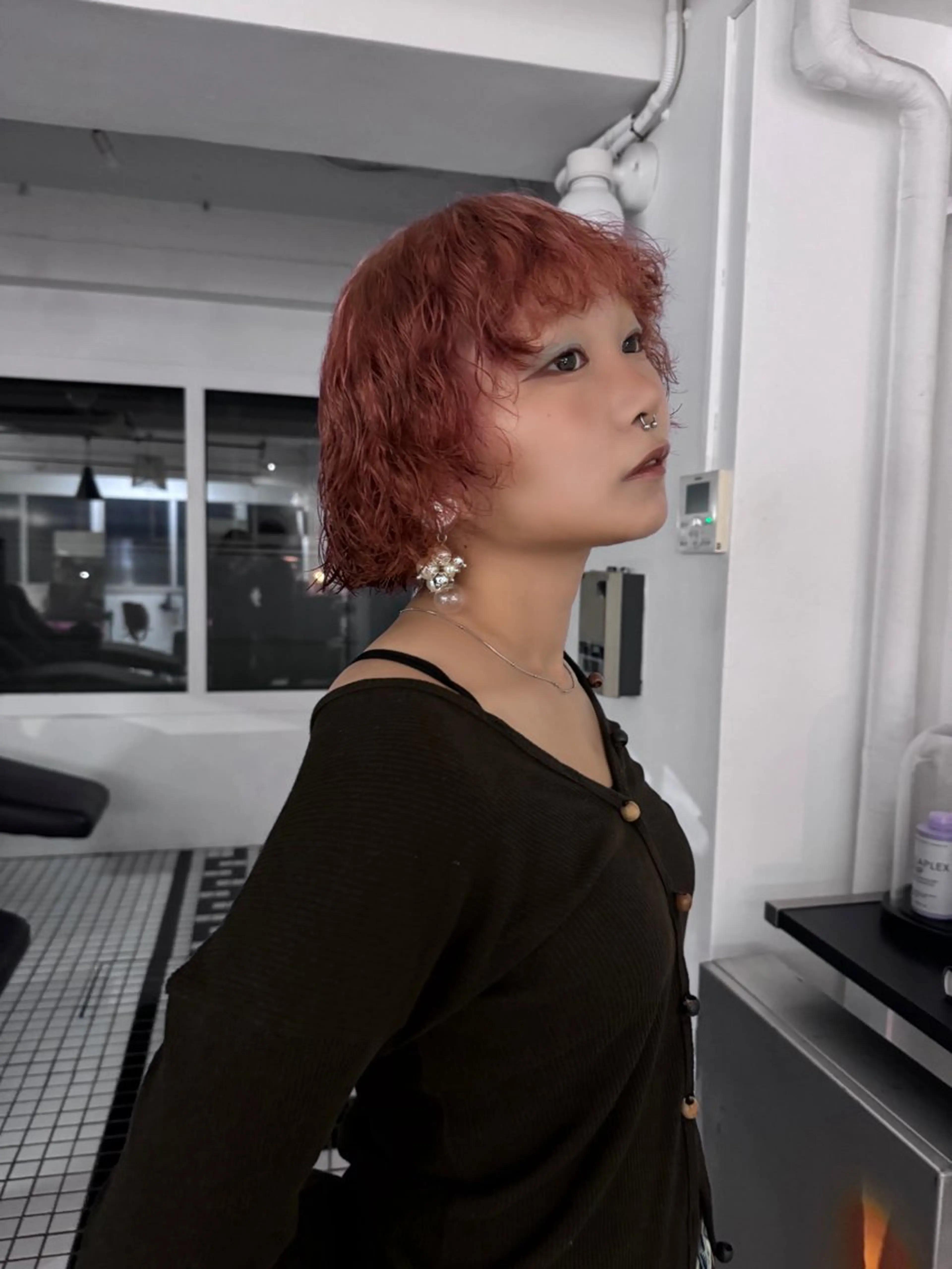 ショート カラー パーマ カット パーマ 繭所属・こはる／ハードパーマ /癖毛風パーマ🧃のヘアスタイル