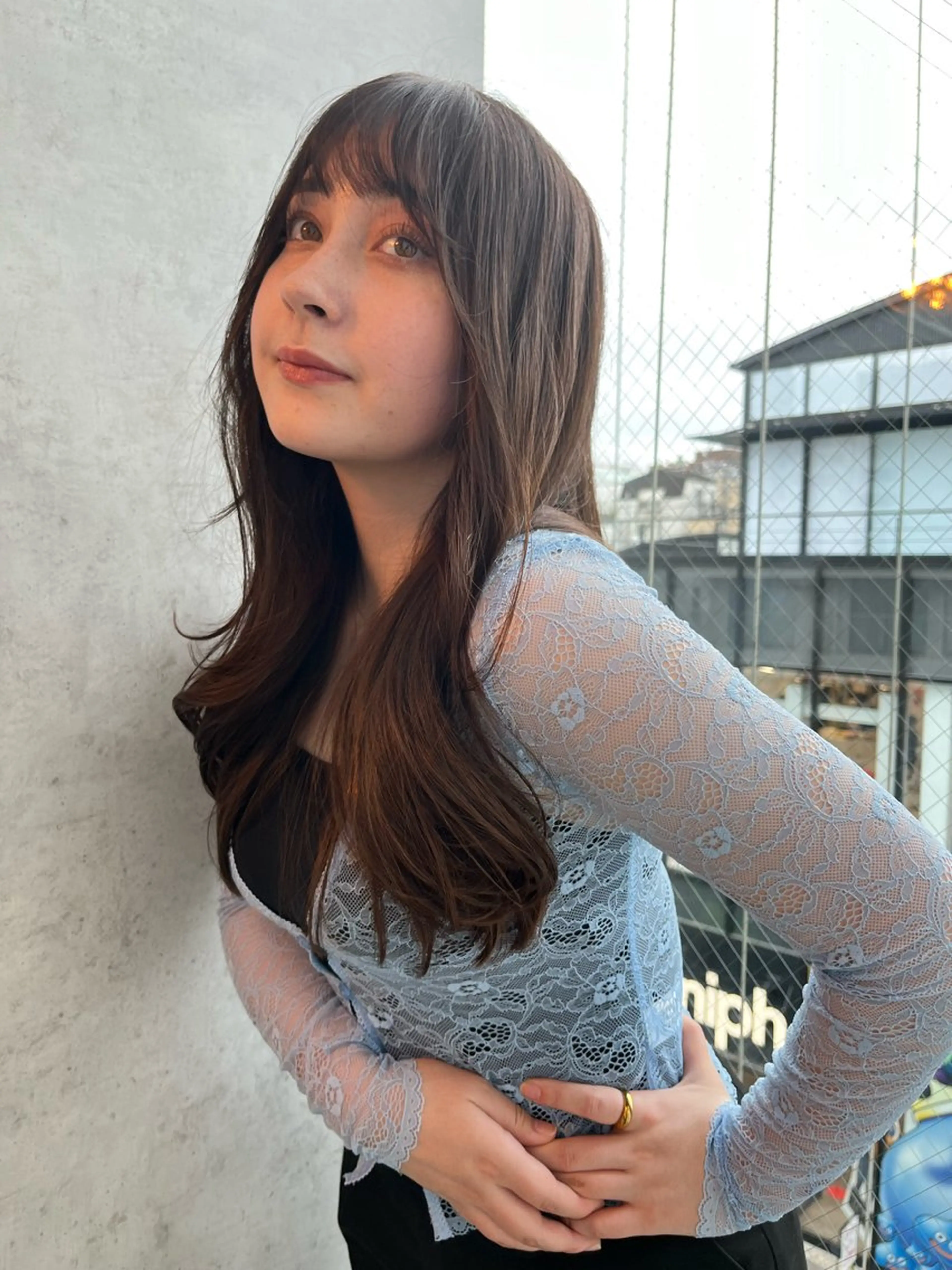 セミロング 髪質改善 似合わせカット ヘアカラー ♥️透明感×抜け感 ベージュ/佑珠♥️のヘアスタイル