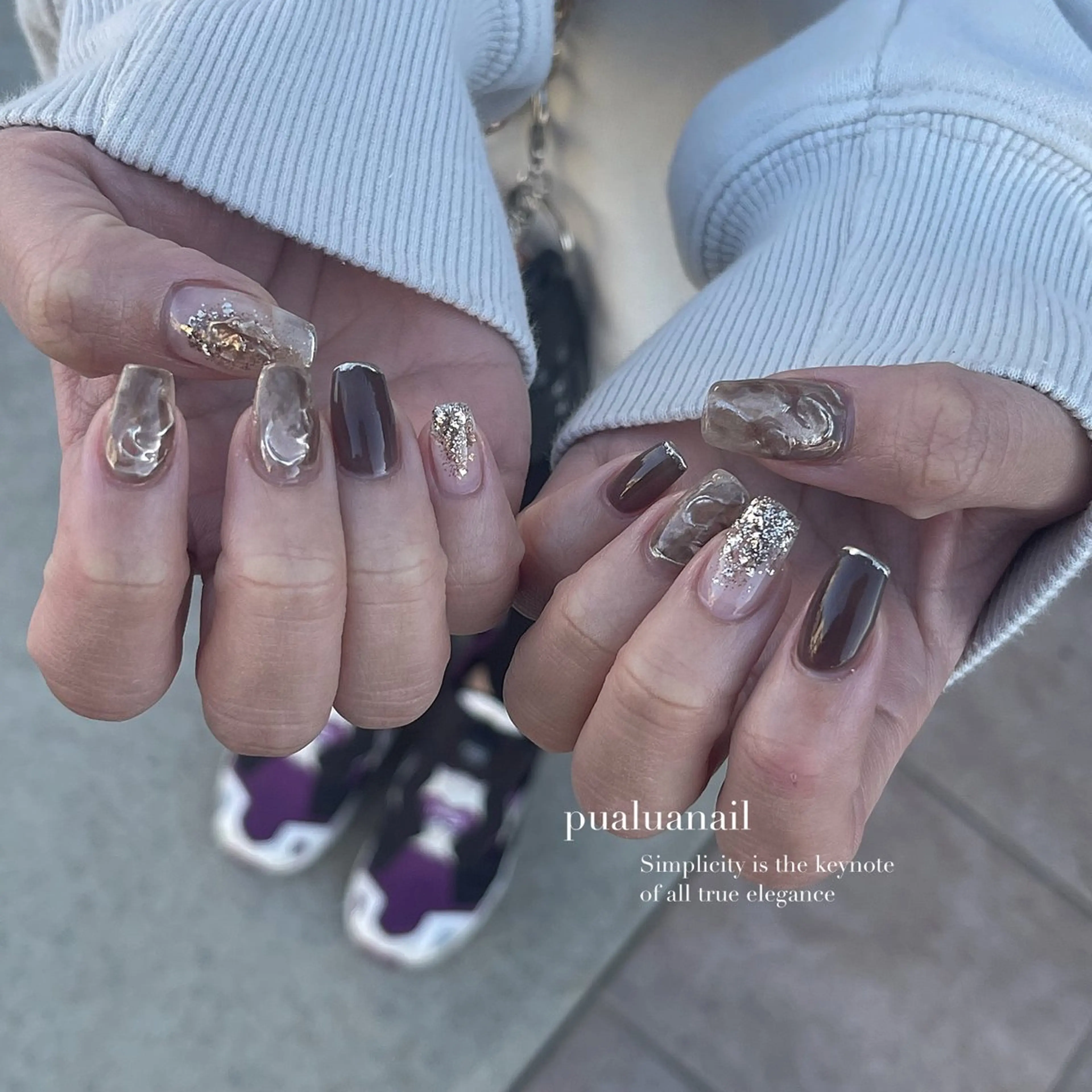 ネイル ニュアンスネイル ハンドネイル pualua miharuのネイルデザイン