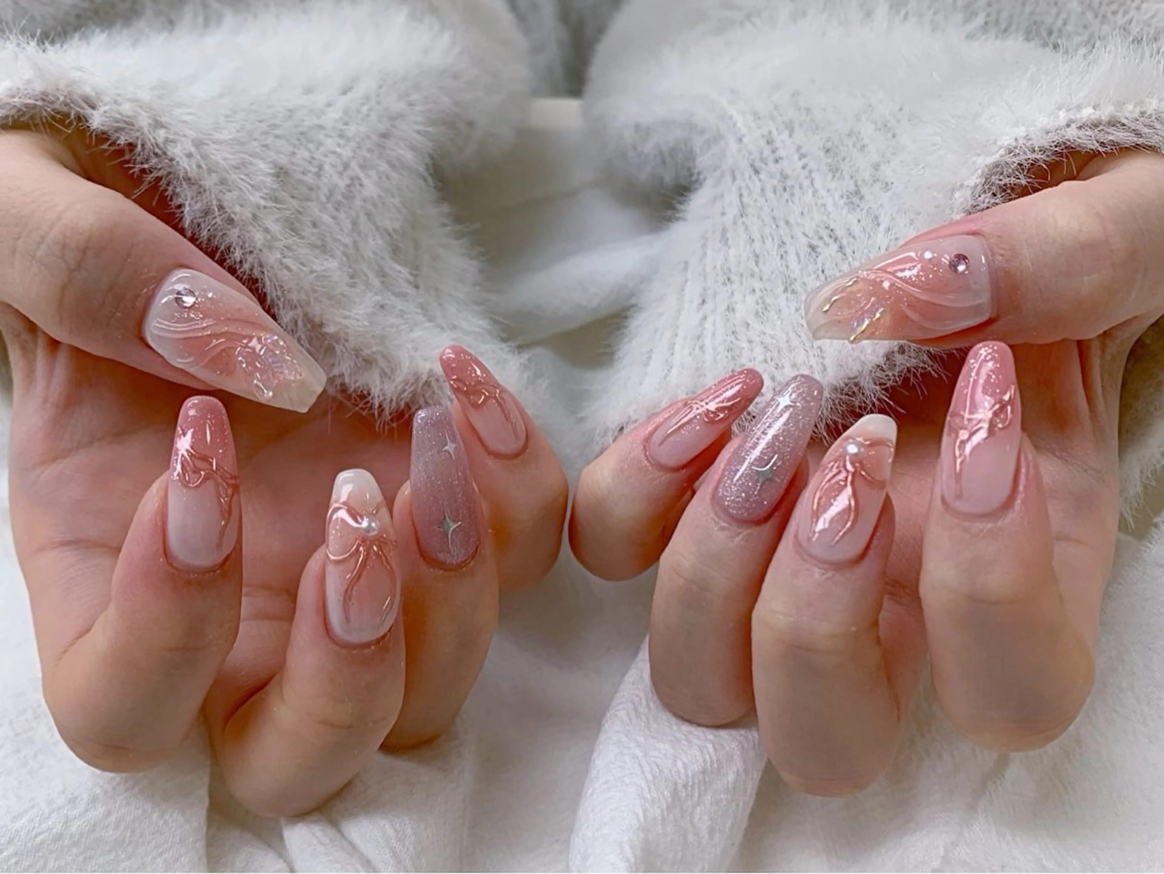 ロング 韓国風ヘア nail jaol池袋店所属・ネイルJaol 池袋のネイルデザイン